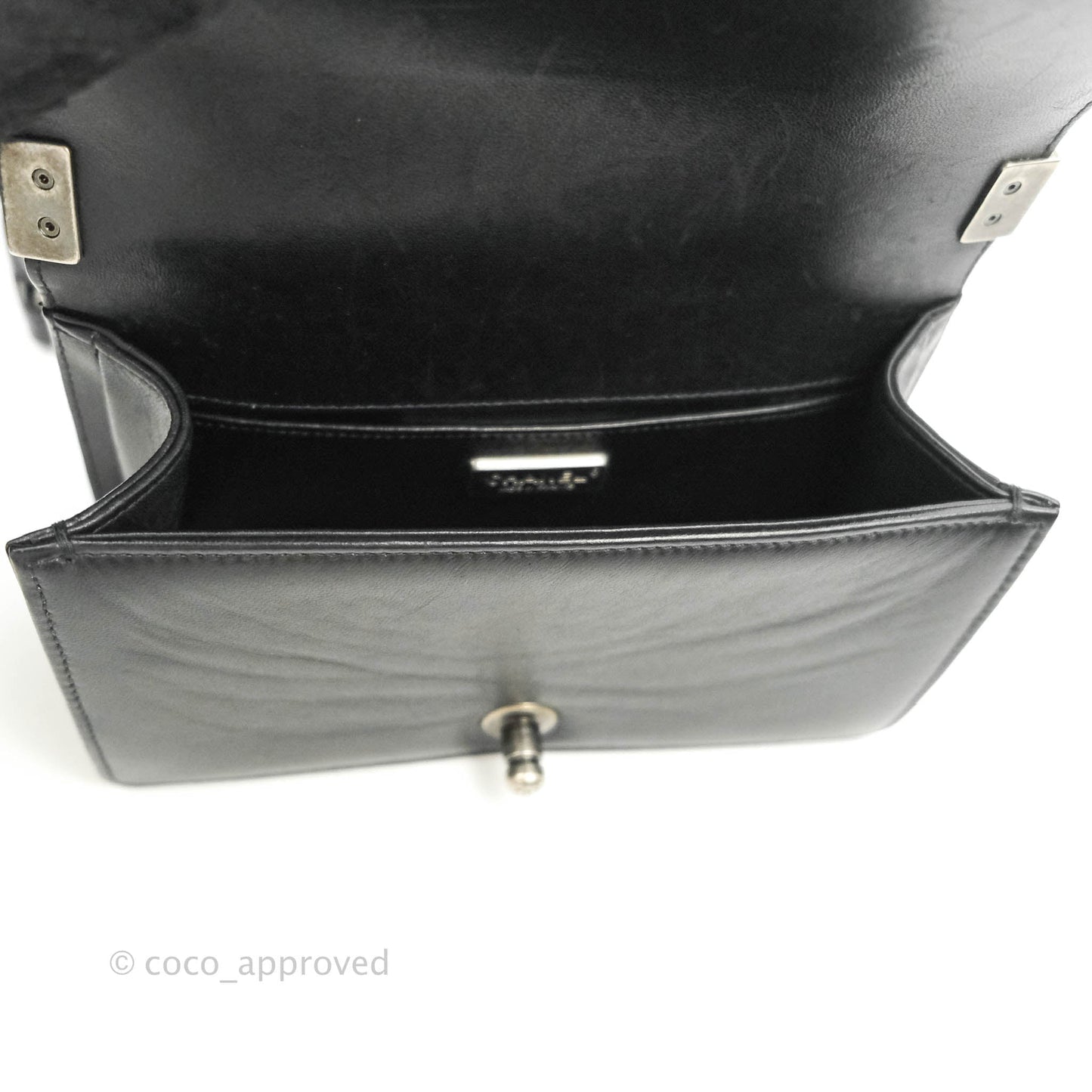 Chanel Small Boy Black Stingray Ruthenium Hardware