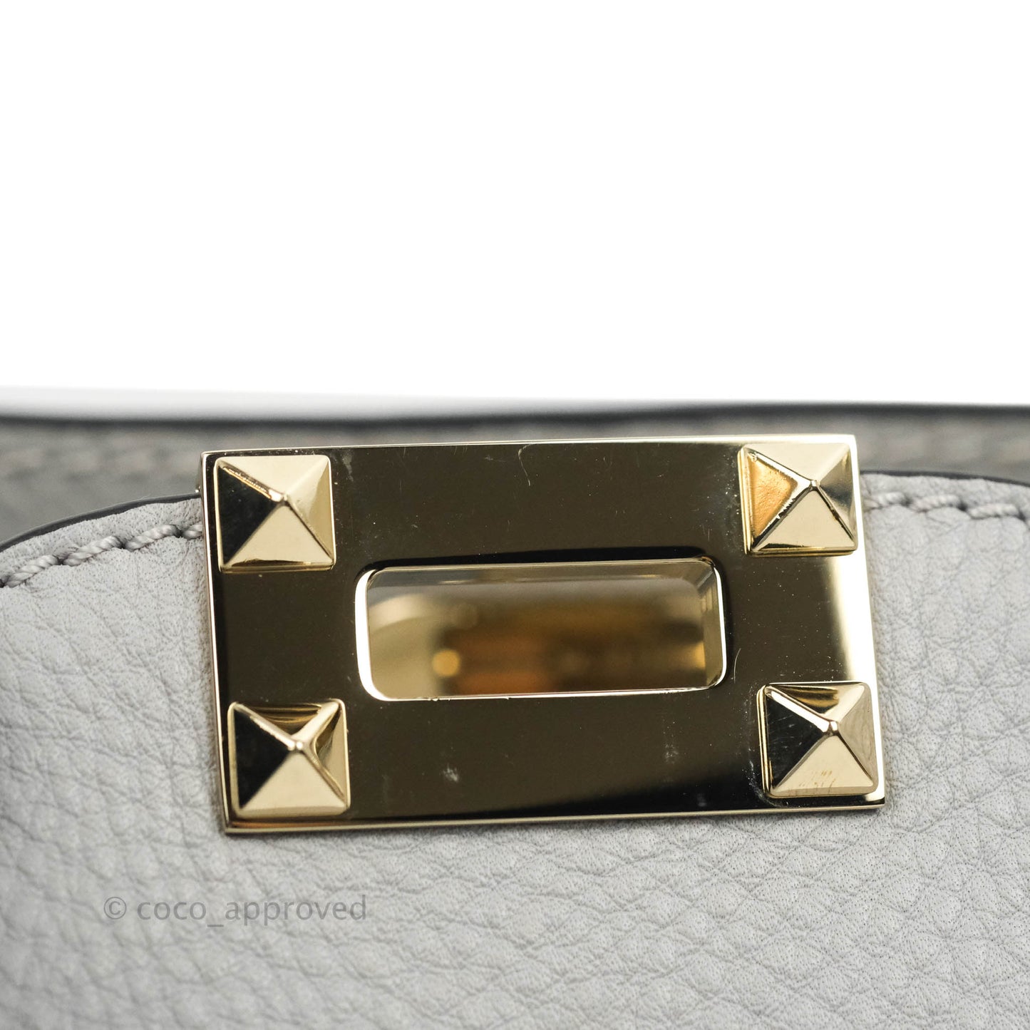 Valentino Garavani Medium Rockstud Bag Grey Grainy Calfskin