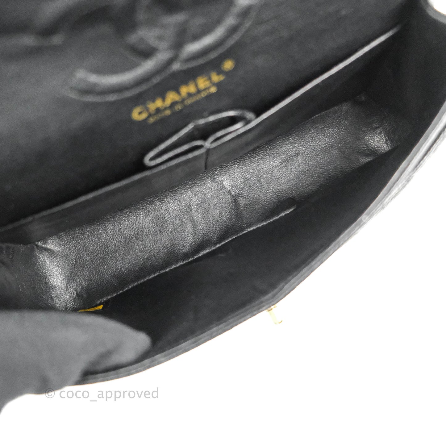 Chanel Small Classic Quilted Flap Black Caviar 24K Gold Hardware