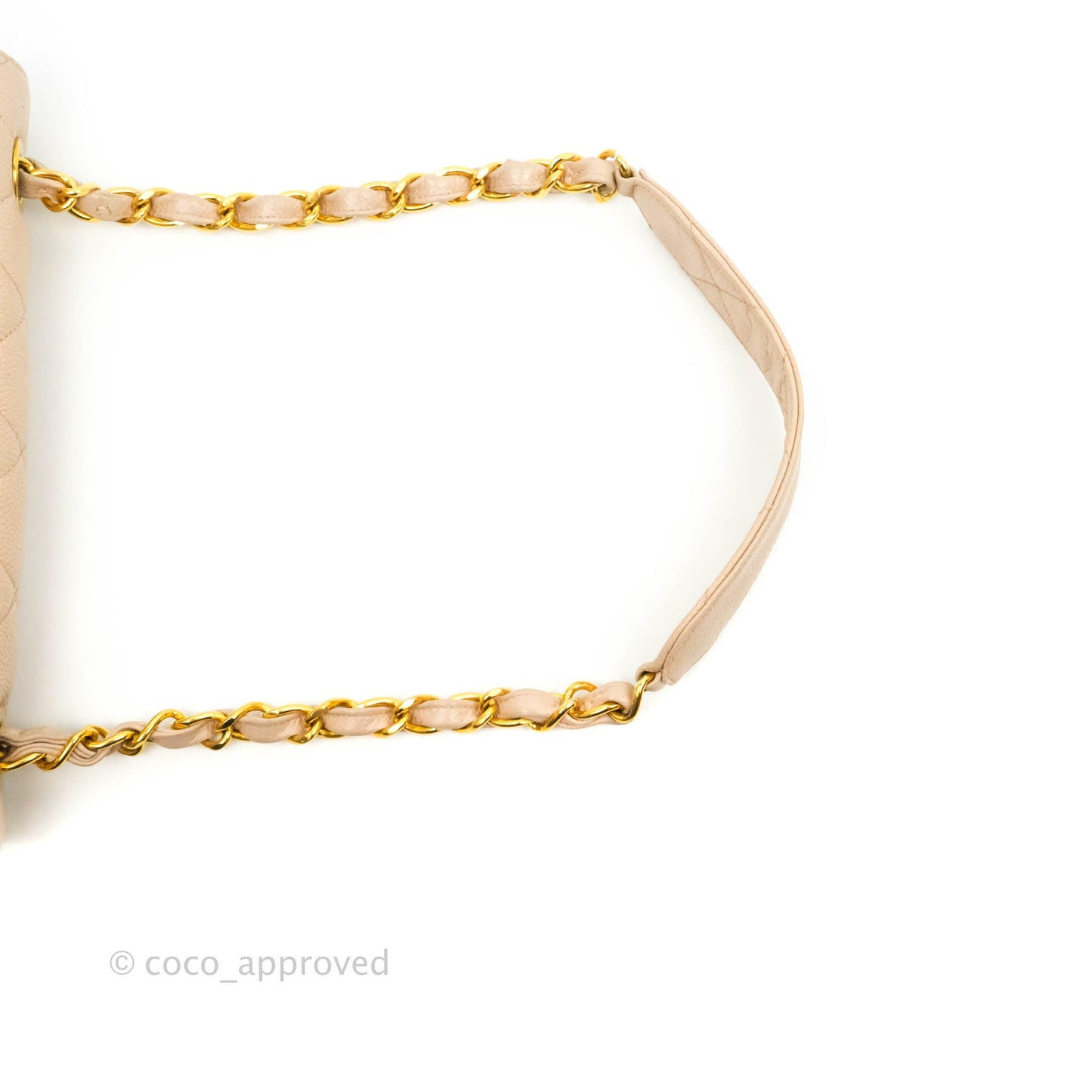 Chanel Vintage CC Large Square Shoulder Bag Dusty Pink Caviar 24K Gold Hardware