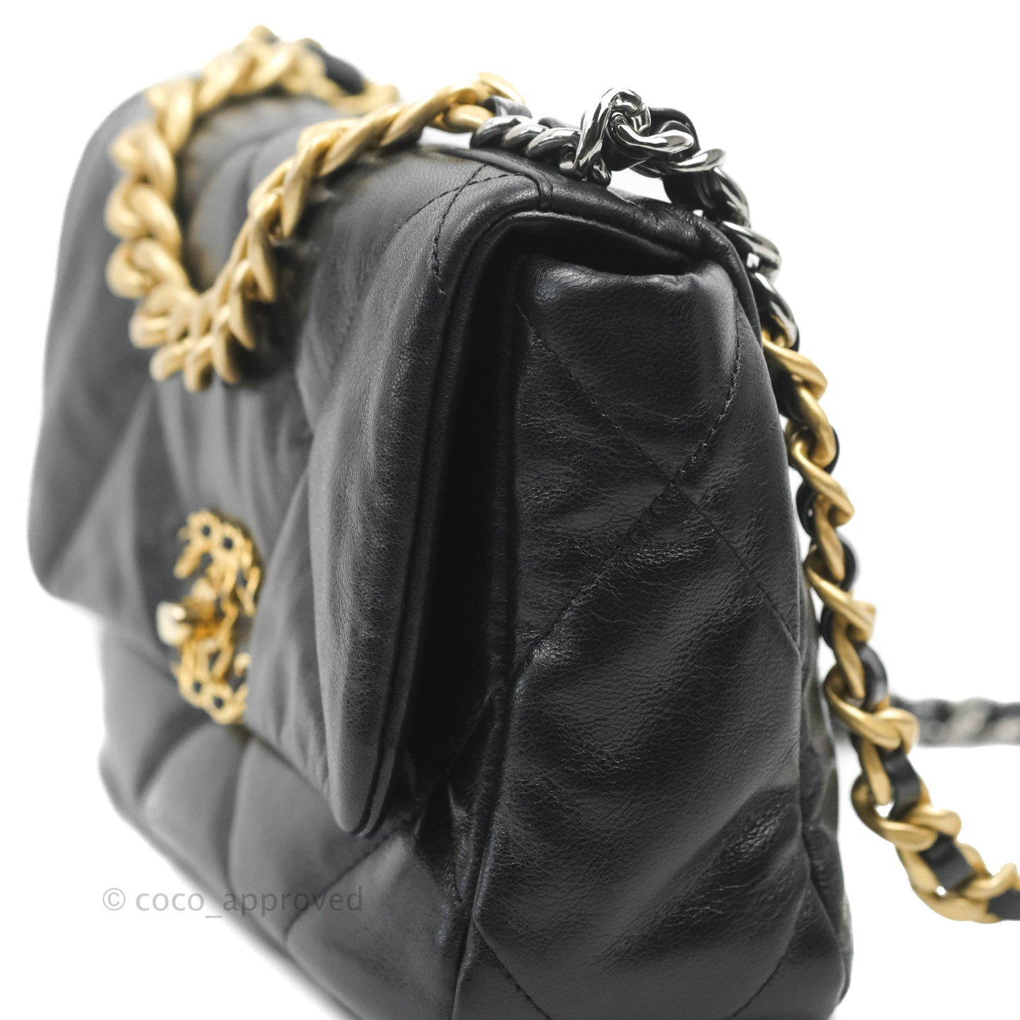 Chanel 19 Small Black Goatskin Mixed Hardware 20S