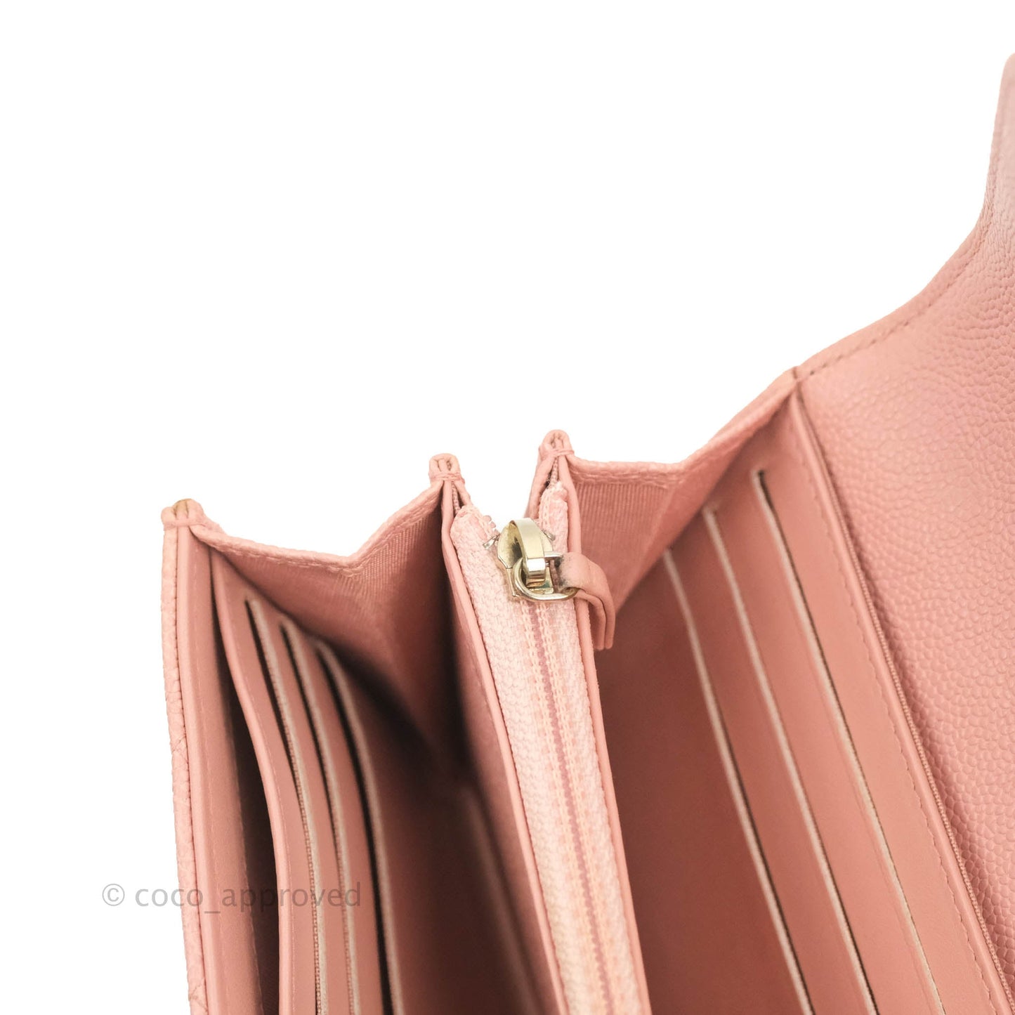Chanel Quilted Boy Flap Long Wallet Pink Caviar Aged Gold Hardware