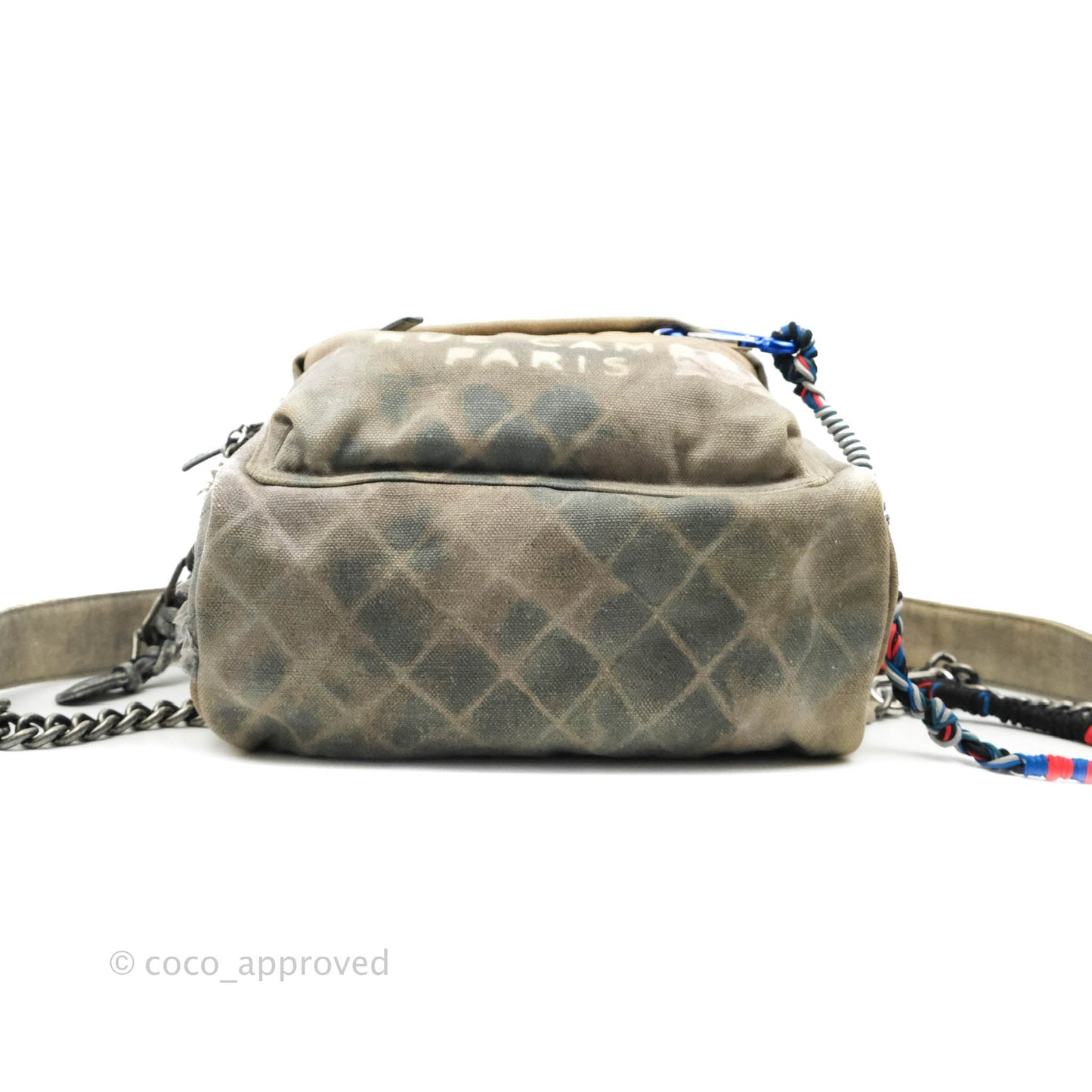 Chanel Medium Graffiti Printed Canvas Backpack Beige