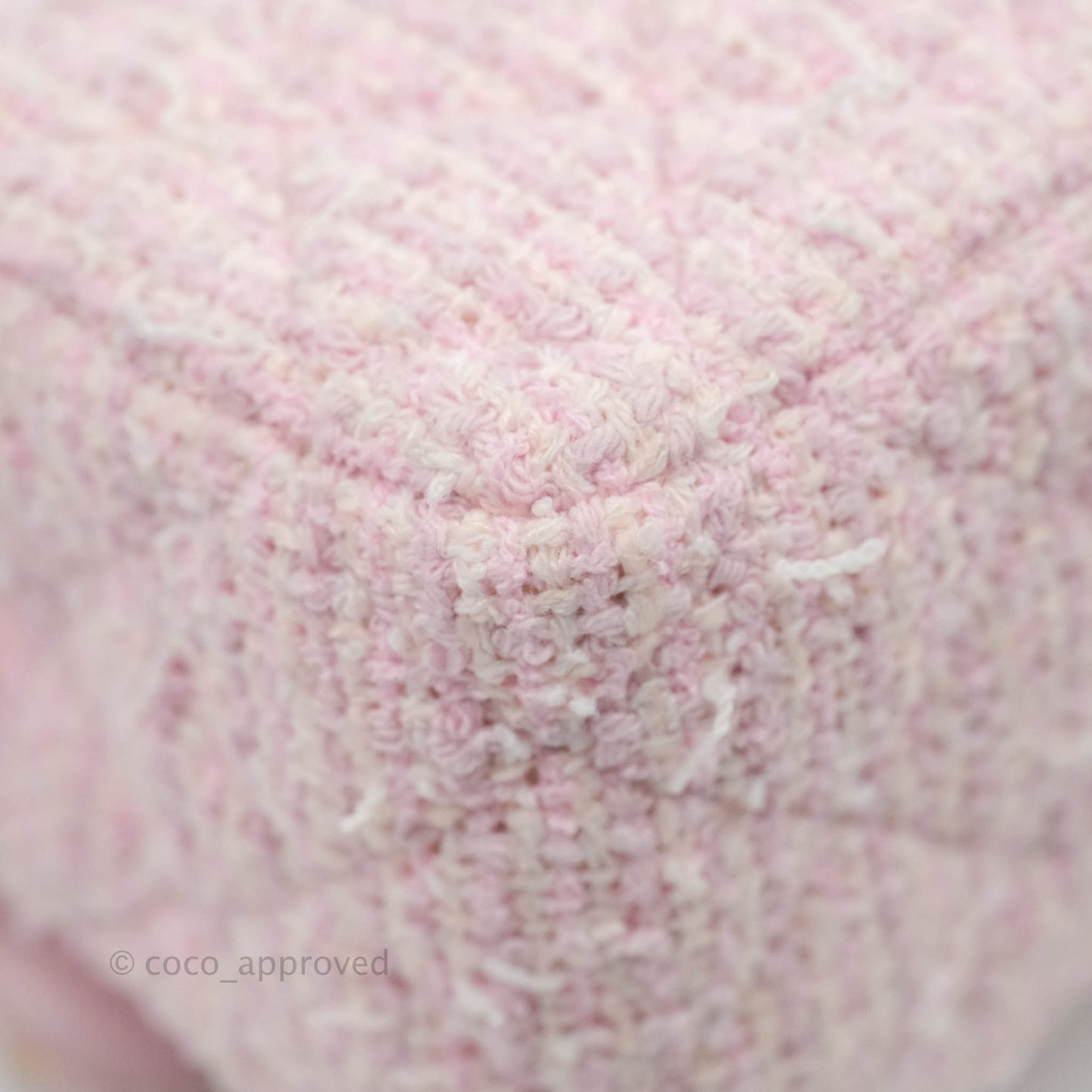 Chanel Classic M/L Medium Quilted Double Flap Bag Pink Tweed Gold Hardware