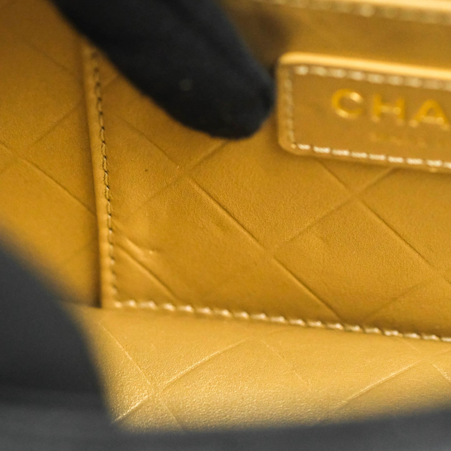 Chanel Mini Flap Bag Black Calfskin Aged Gold Hardware 21B