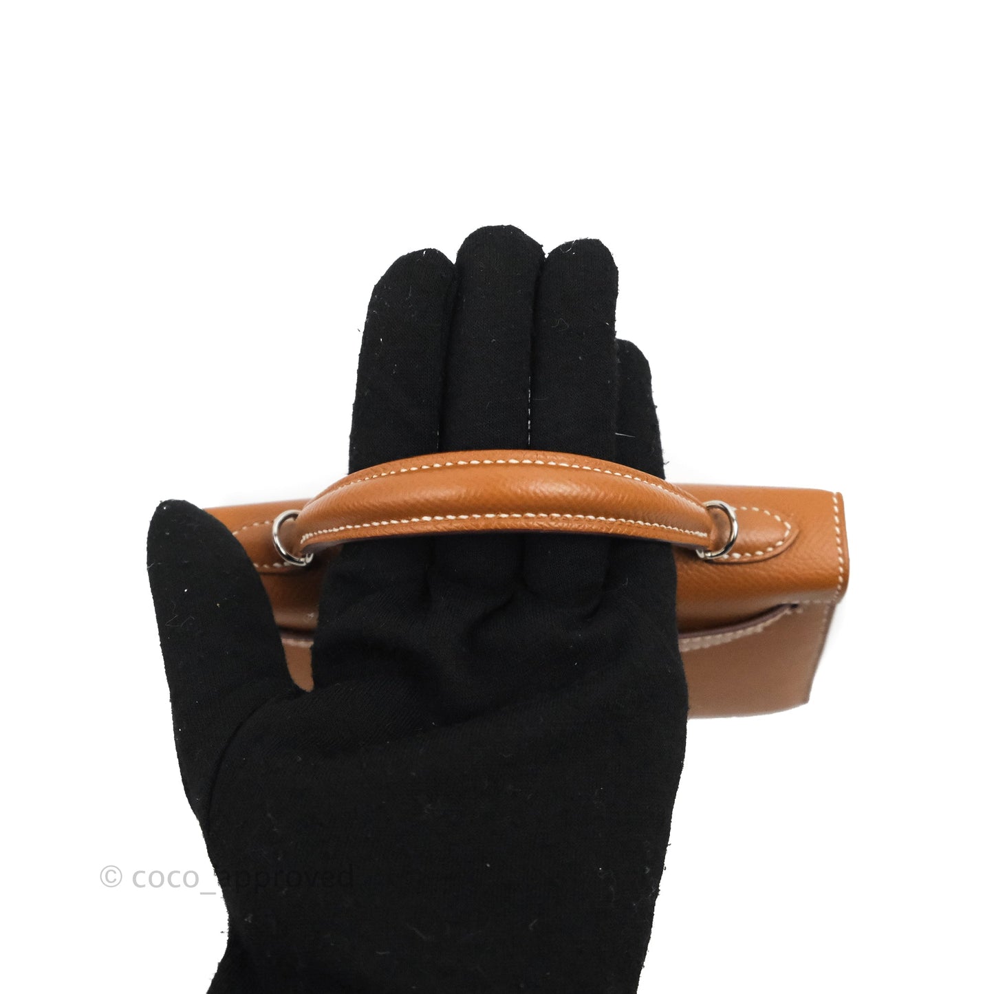 Hermès Mini Kelly II Sellier Gold Epsom Palladium Hardware