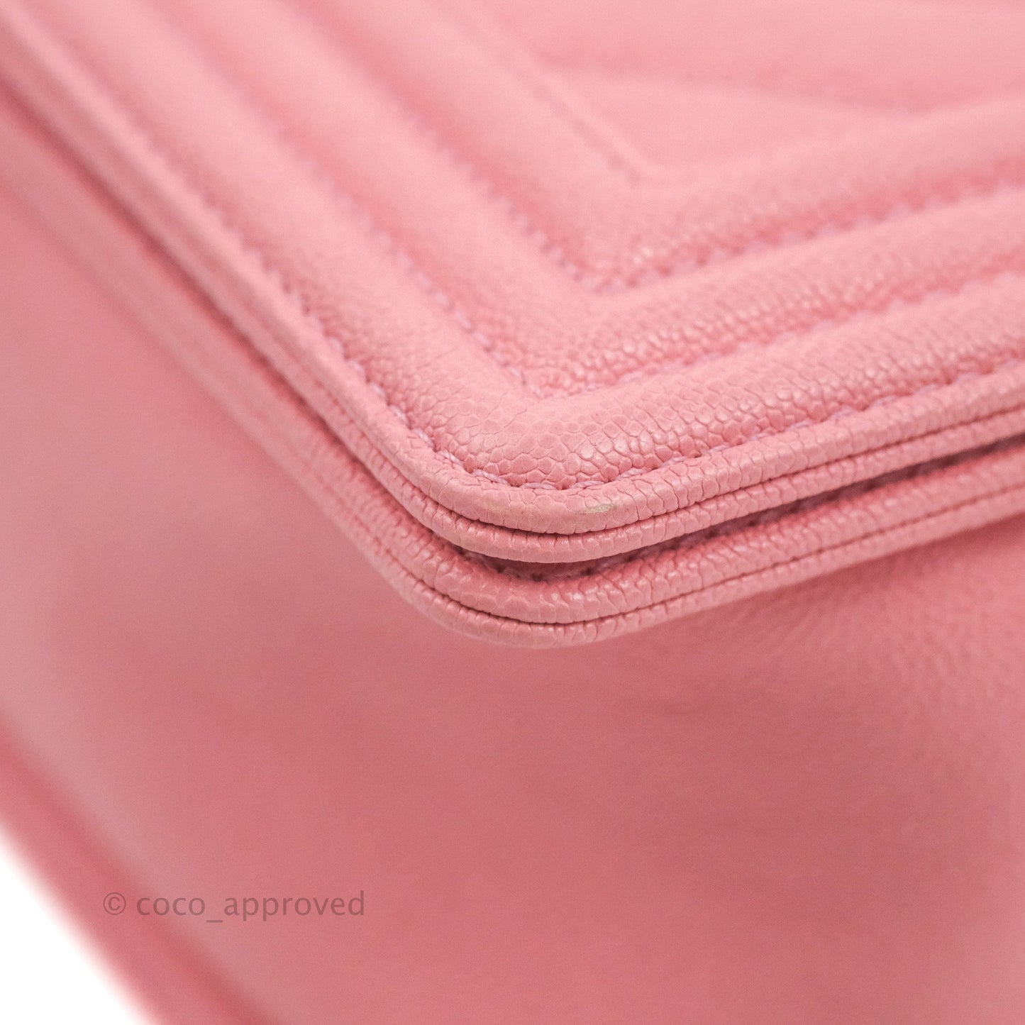 Chanel Quilted Medium Boy Rosy Pink Chevron Caviar Gold Hardware