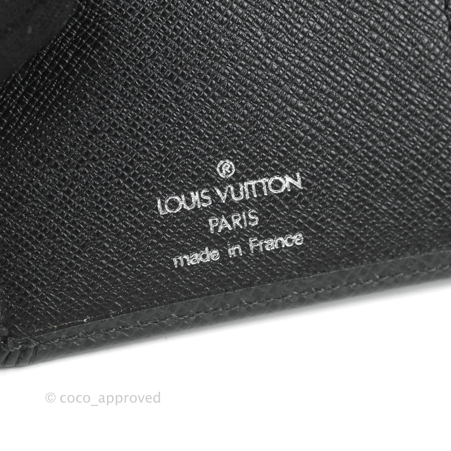 Louis Vuitton Porte Valeurs Long Wallet Black Taiga