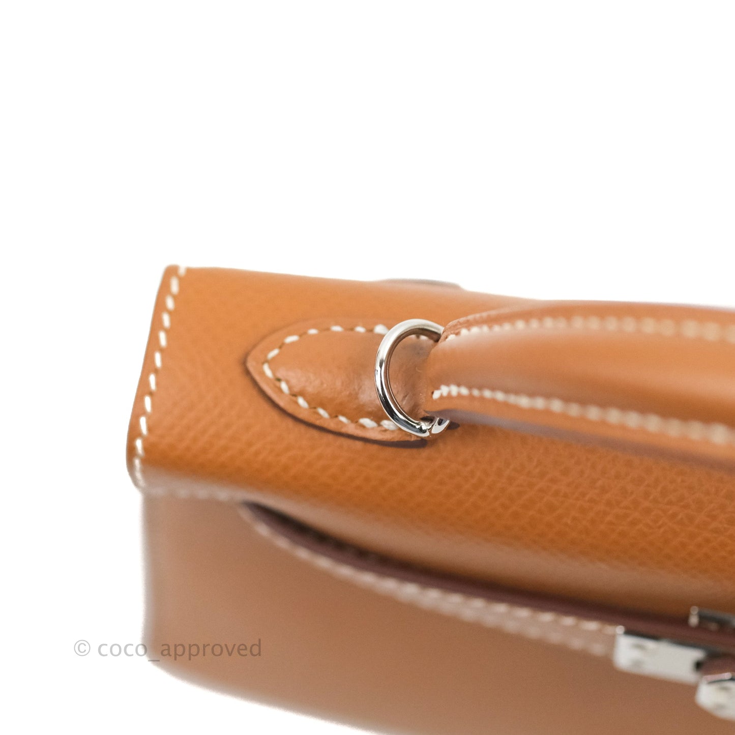 Hermès Mini Kelly II Sellier Gold Epsom Palladium Hardware