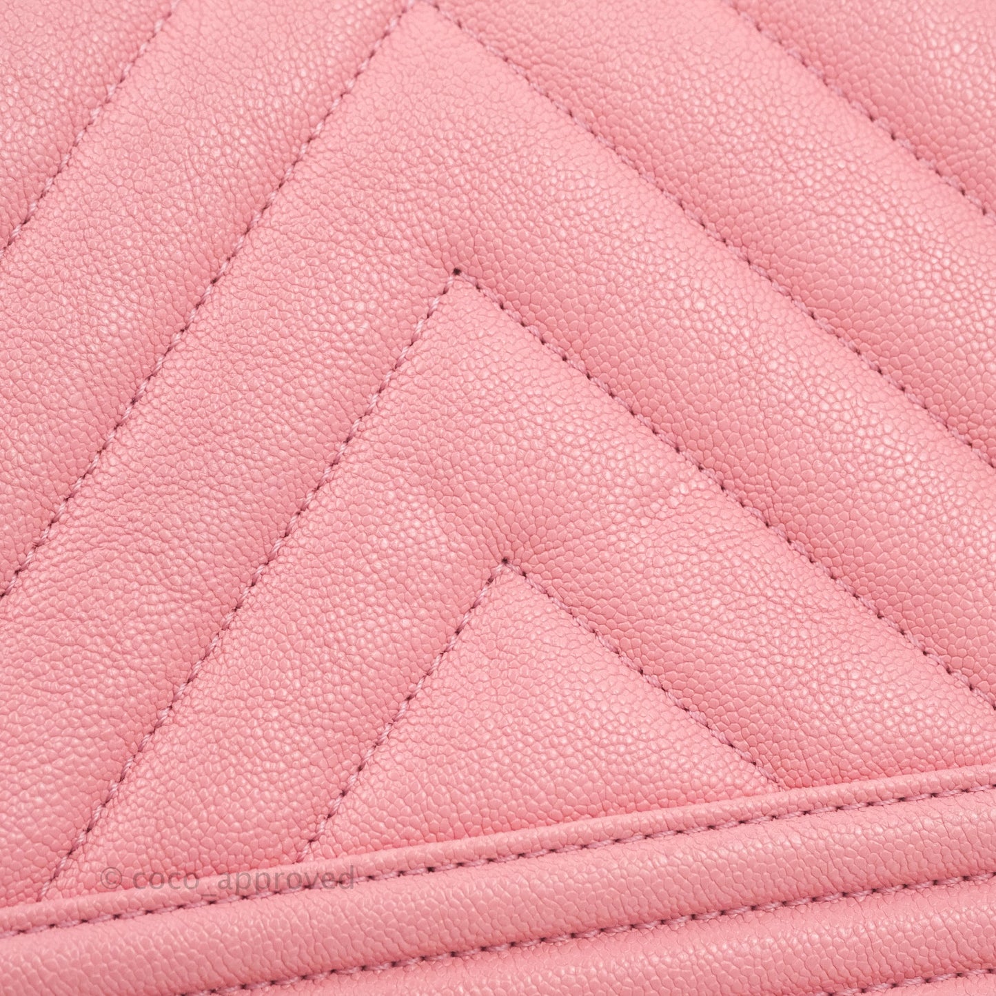 Chanel Quilted Medium Boy Rosy Pink Chevron Caviar Gold Hardware