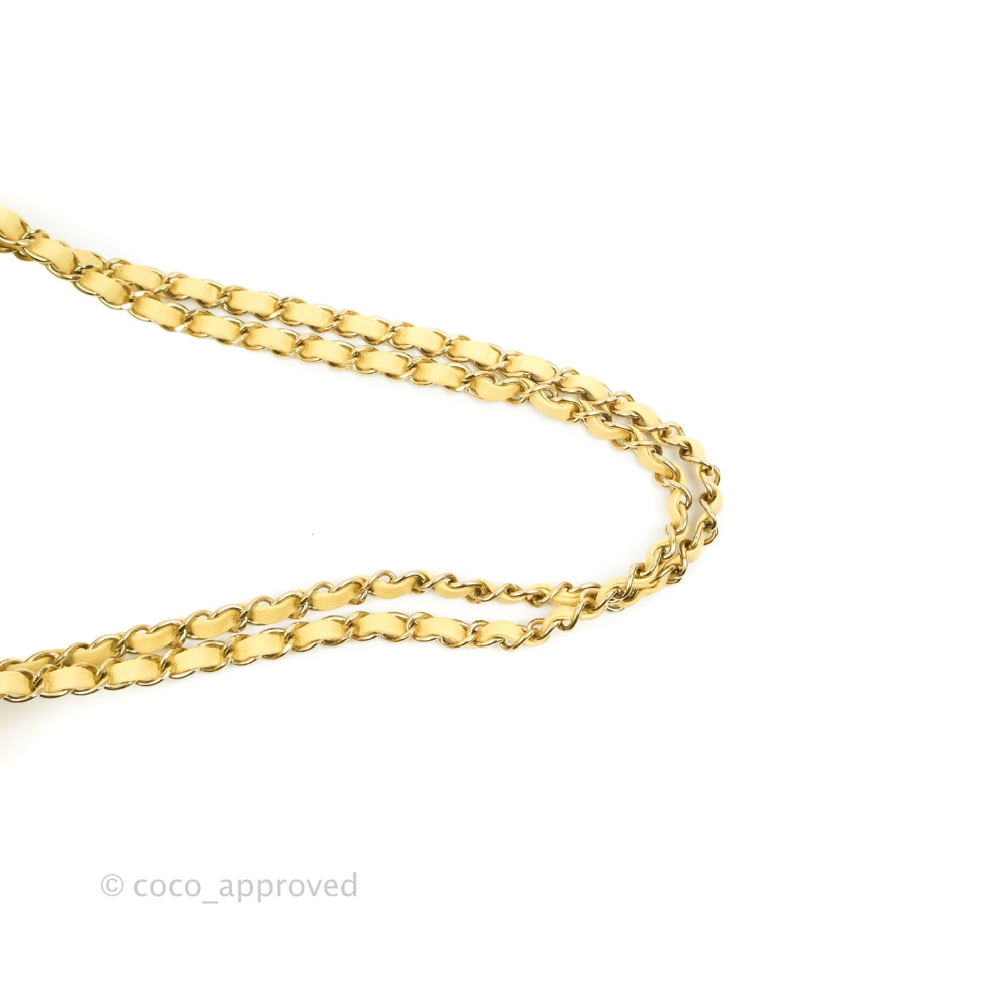 Chanel Classic Small S/M Quilted Flap Yellow Caviar Gold Hardware