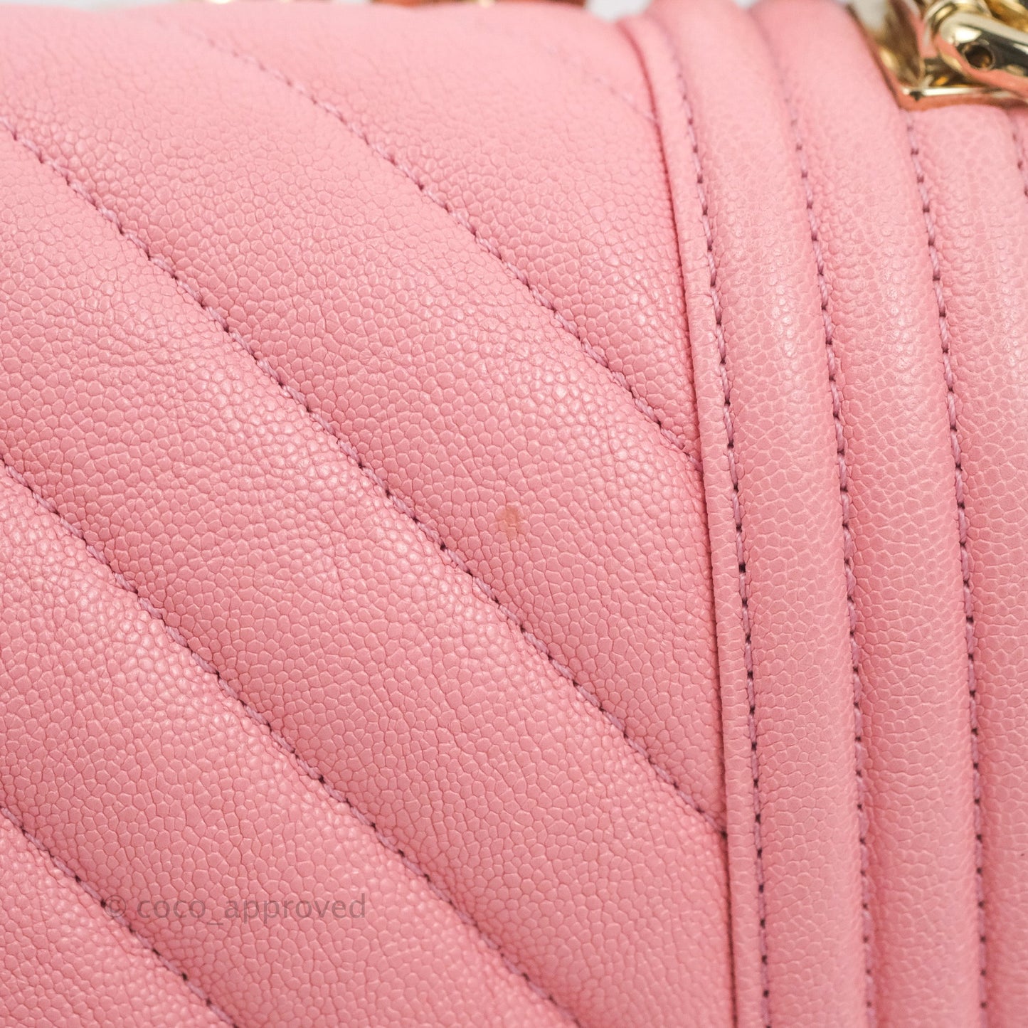 Chanel Quilted Medium Boy Rosy Pink Chevron Caviar Gold Hardware