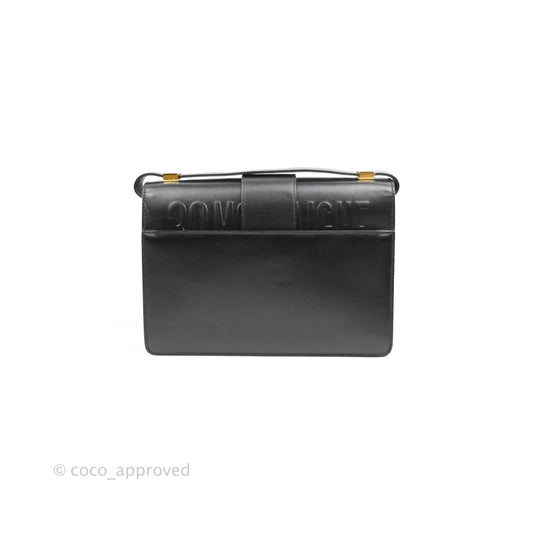 Dior 30 Montaigne Bag Black Calfskin Gold Hardware