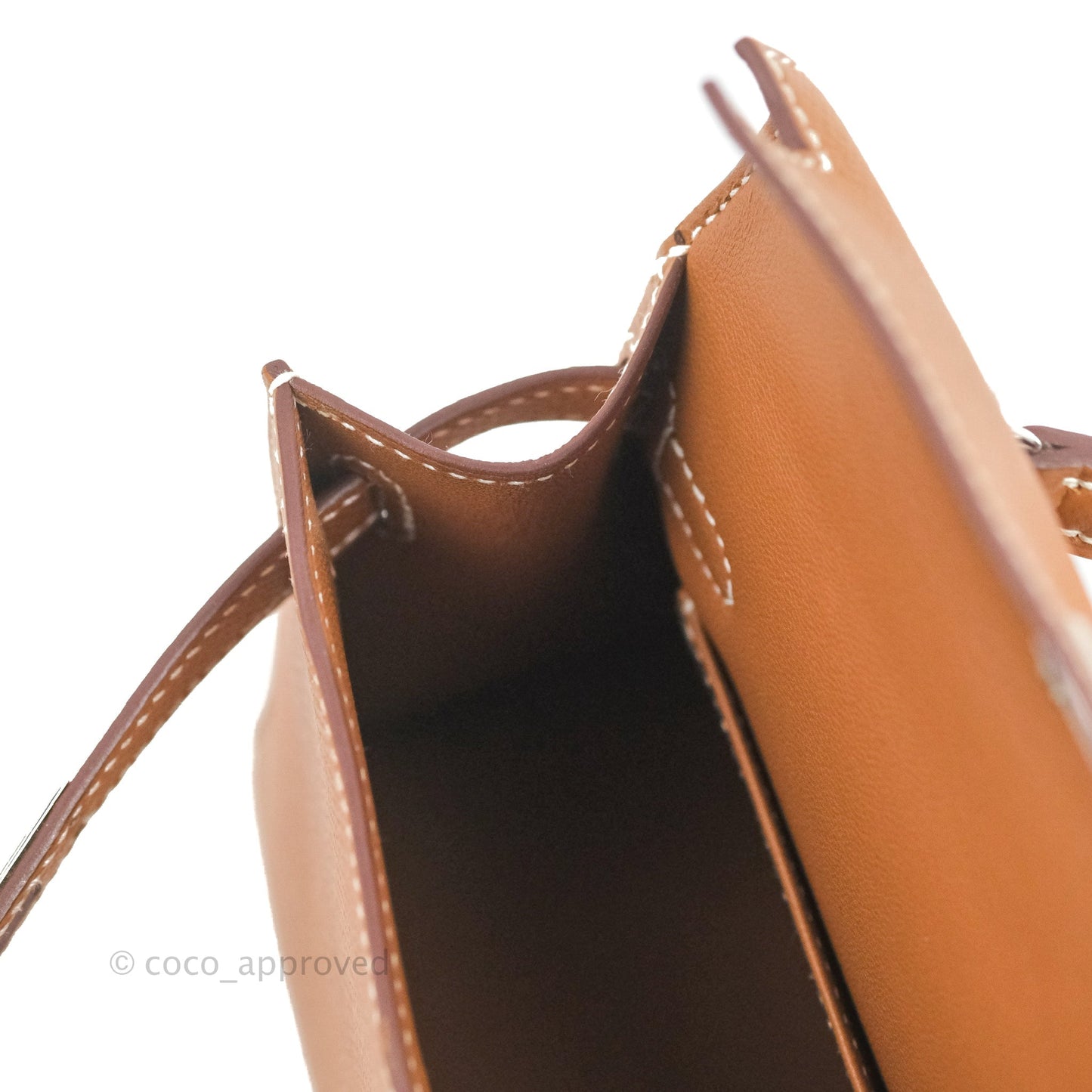Hermès Mini Kelly II Sellier Gold Epsom Palladium Hardware