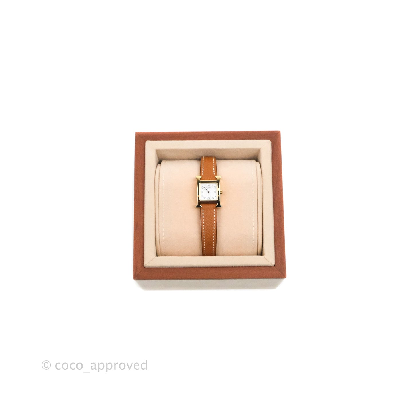 Hermès Heure H TPM Watch Gold Epsom Gold Hardware