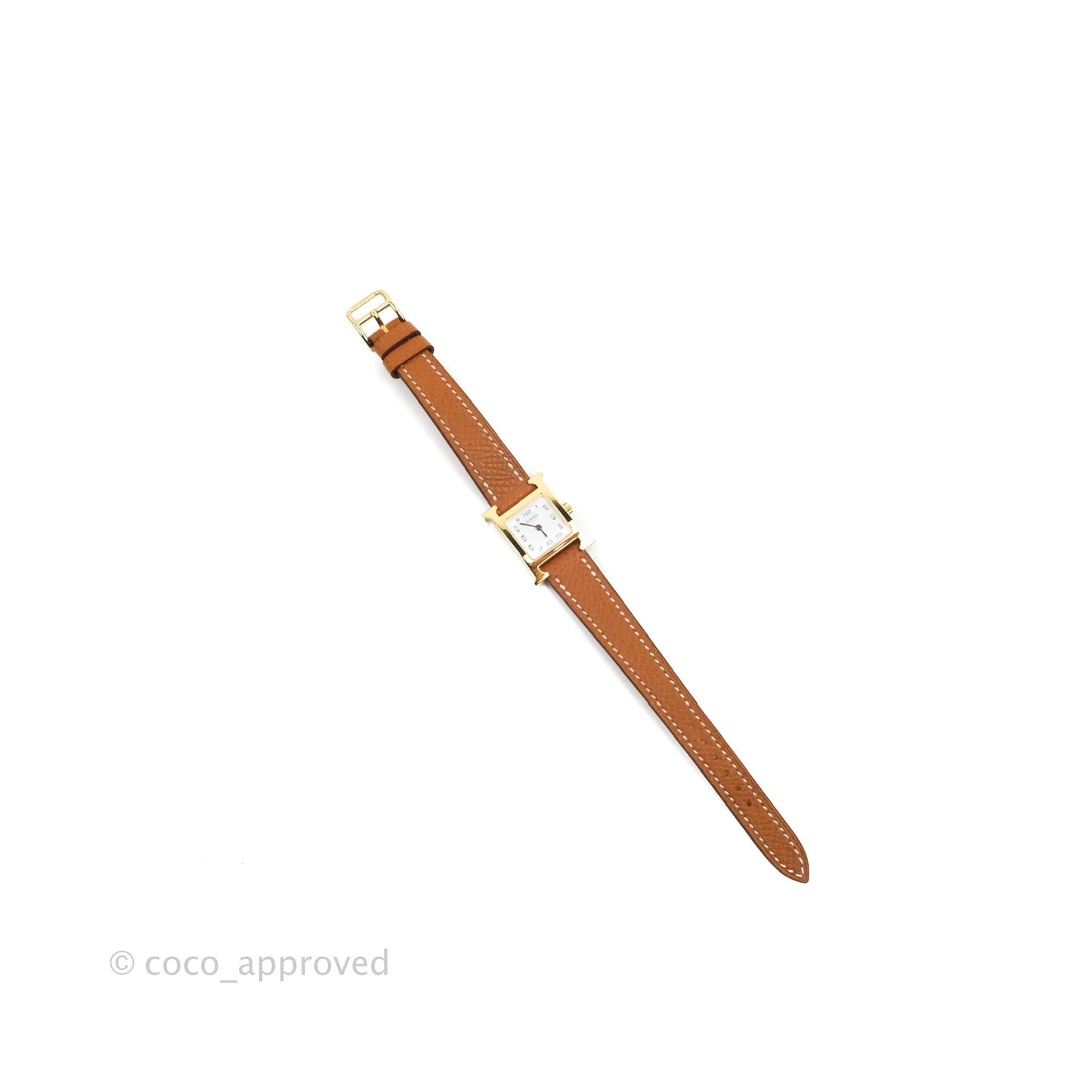 Hermès Heure H TPM Watch Gold Epsom Gold Hardware
