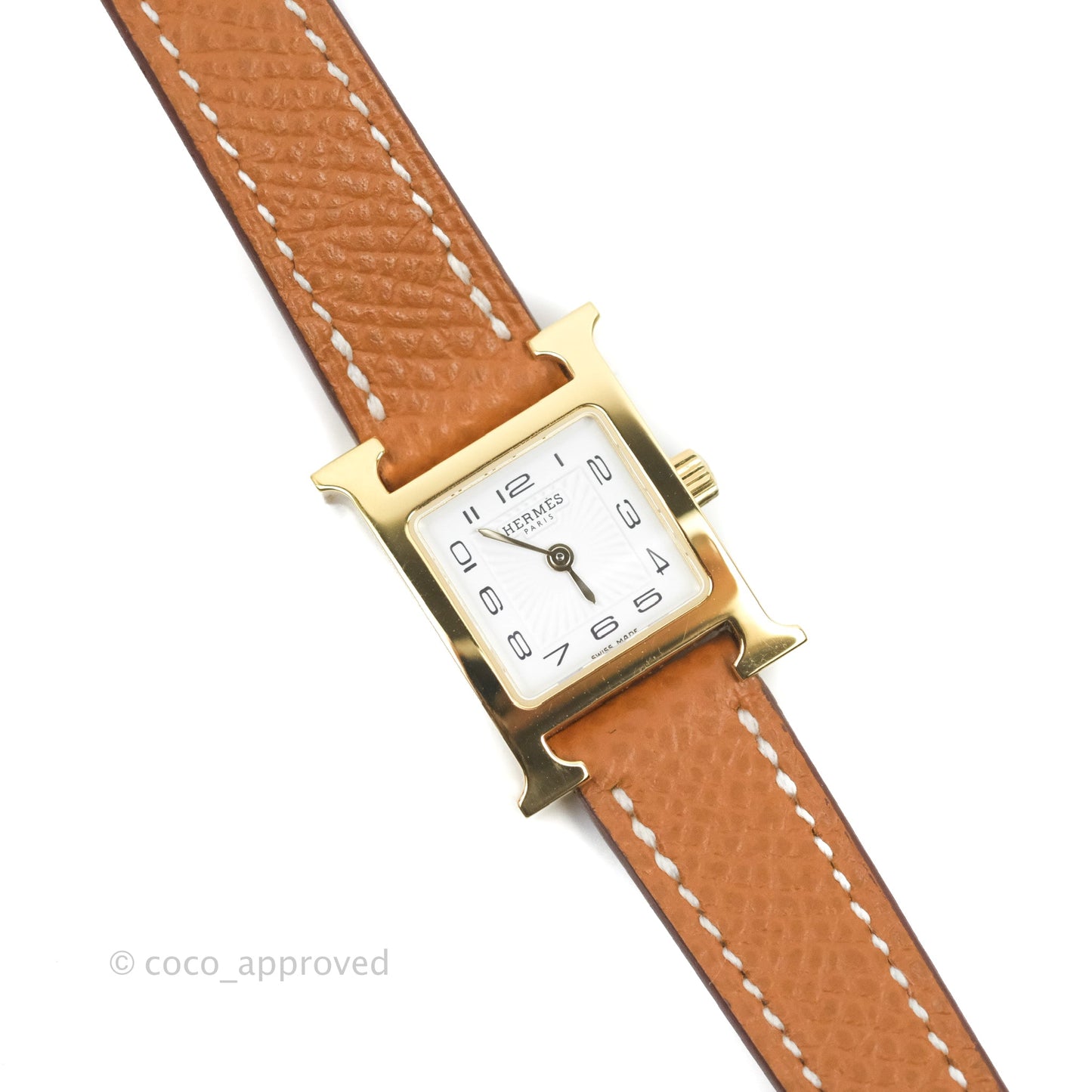 Hermès Heure H TPM Watch Gold Epsom Gold Hardware
