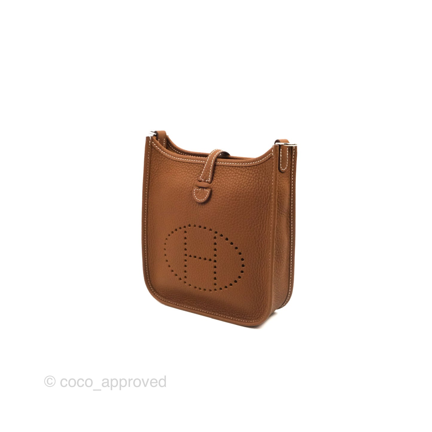 Hermès Mini Evelyne 16 Gold Clemence Palladium Hardware