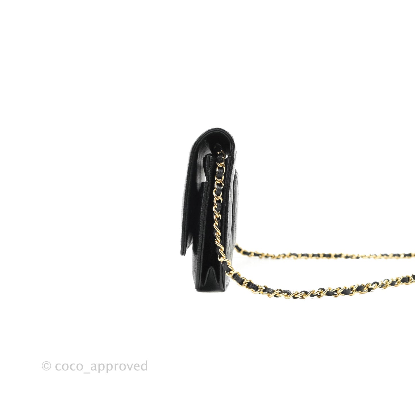 Chanel Quilted Wallet on Chain WOC Black Caviar Gold Hardware