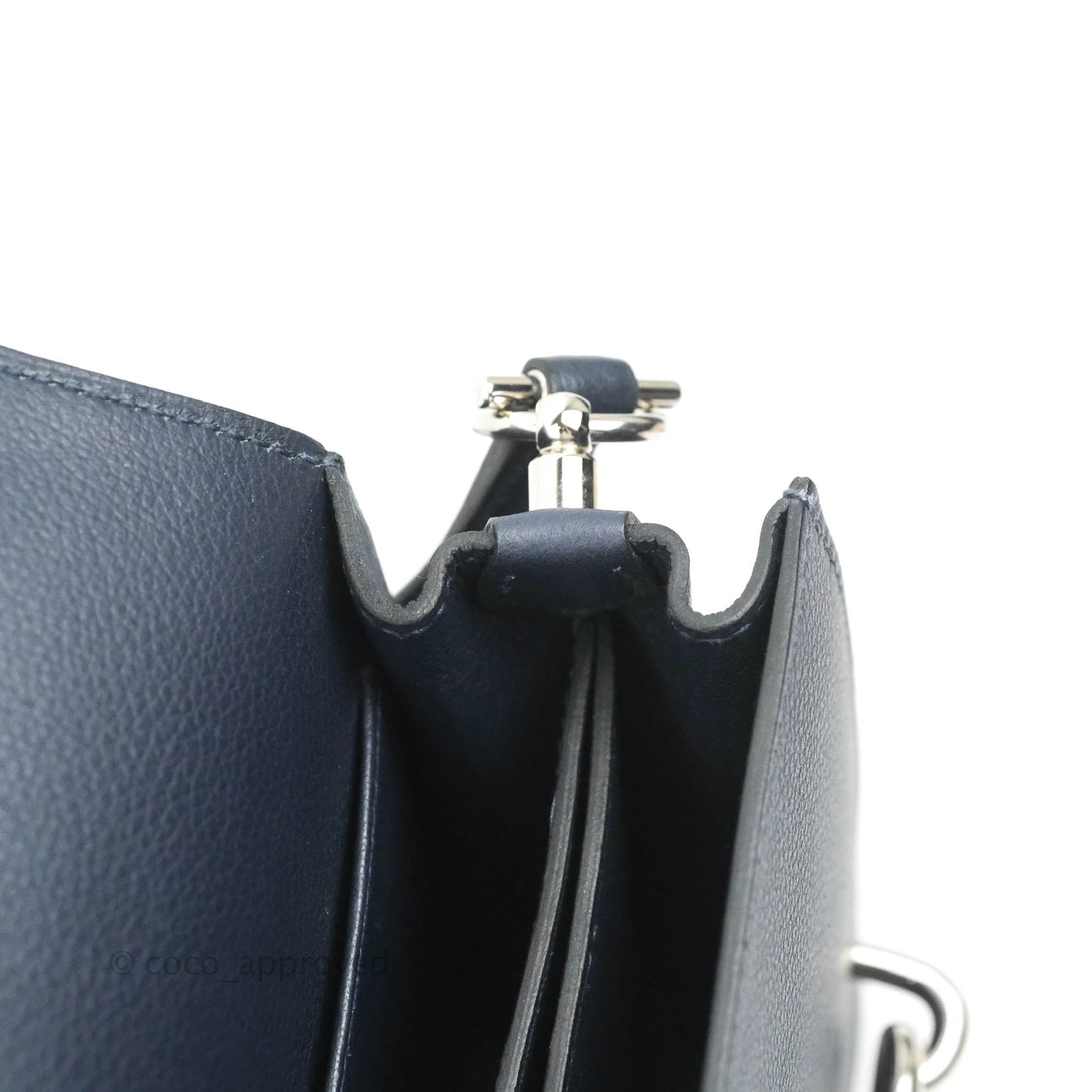 Hermès Roulis Mini 18 Bleu Nuit Evercolor Palladium Hardware