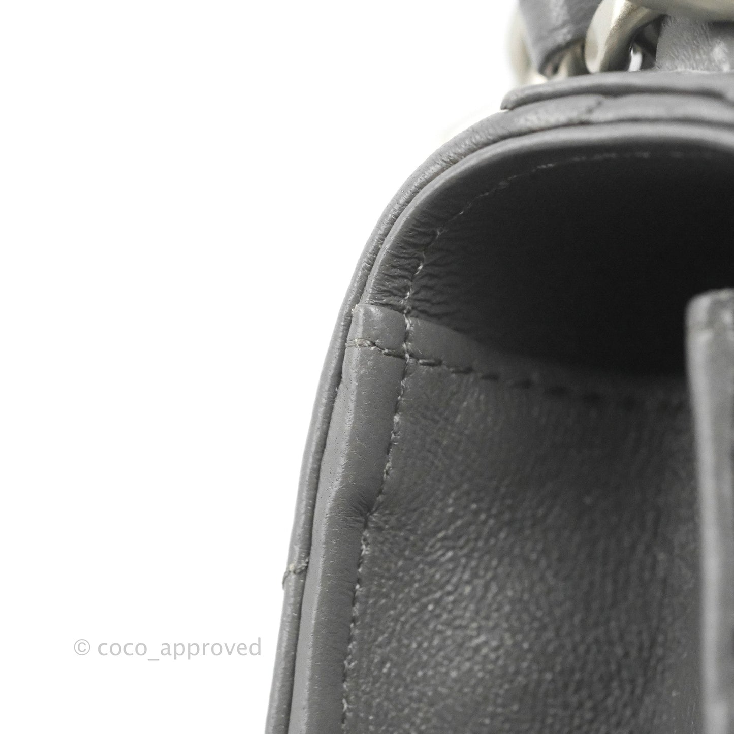 Chanel 19 Wallet on Chain WOC Dark Grey Lambskin Mixed Hardware