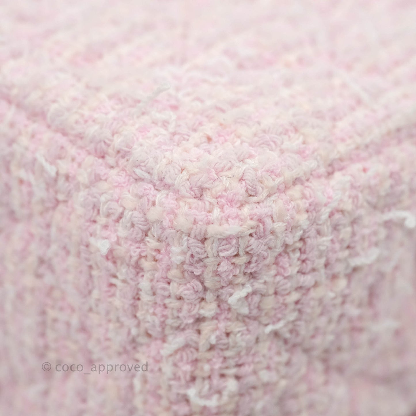 Chanel Classic M/L Medium Quilted Double Flap Bag Pink Tweed Gold Hardware