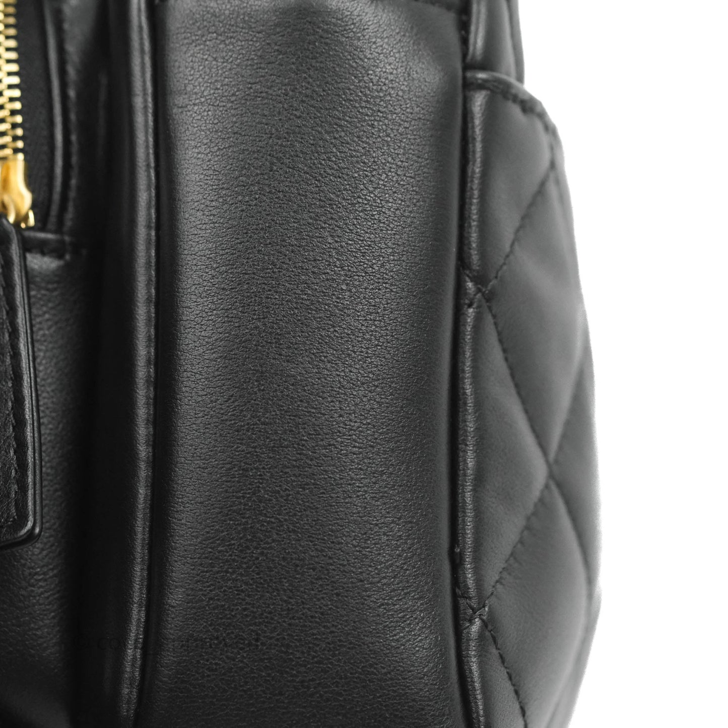 Chanel Quilted Small Camera Case Black Calfskin