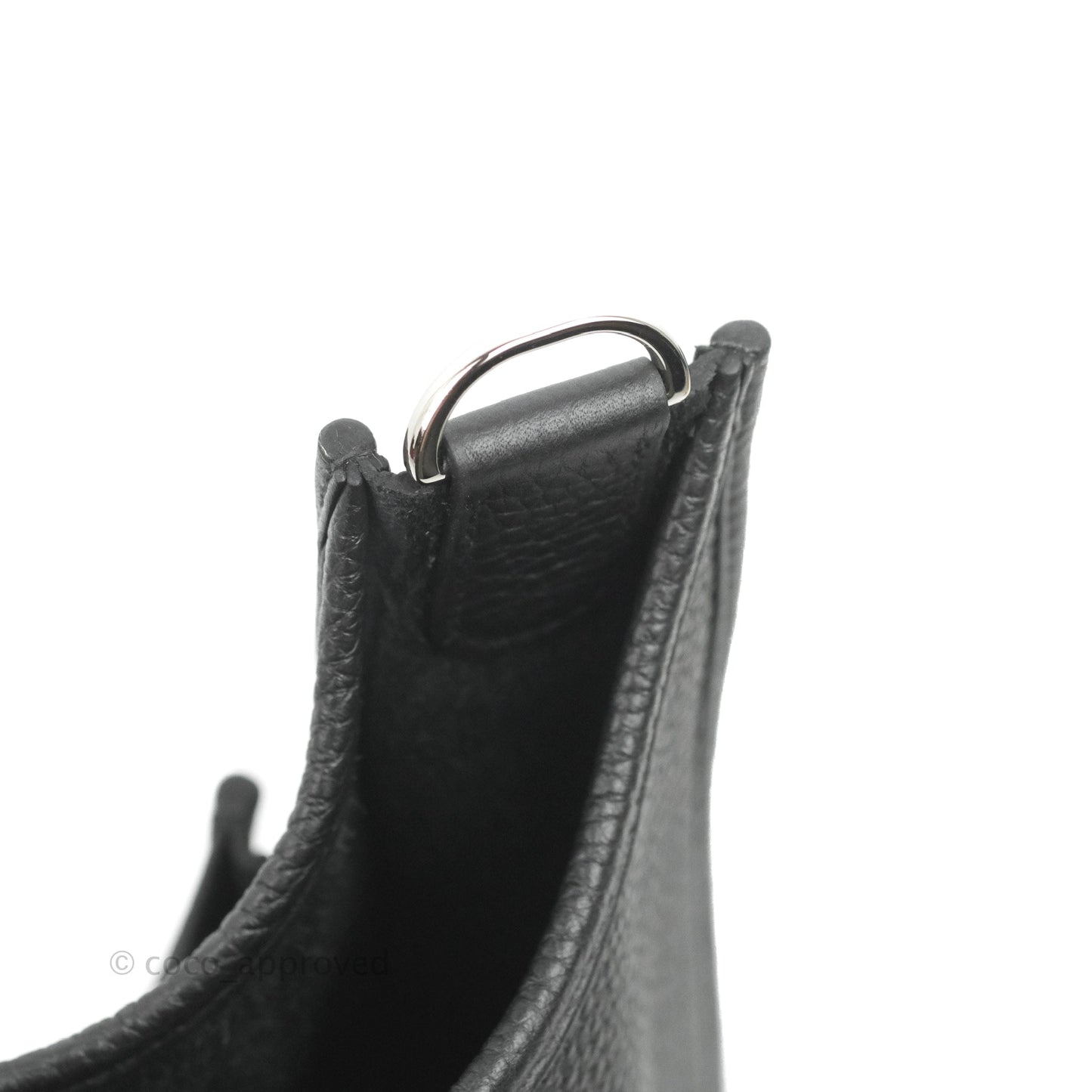Hermes Evelyne III 29 Black Clemence Silver Hardware
