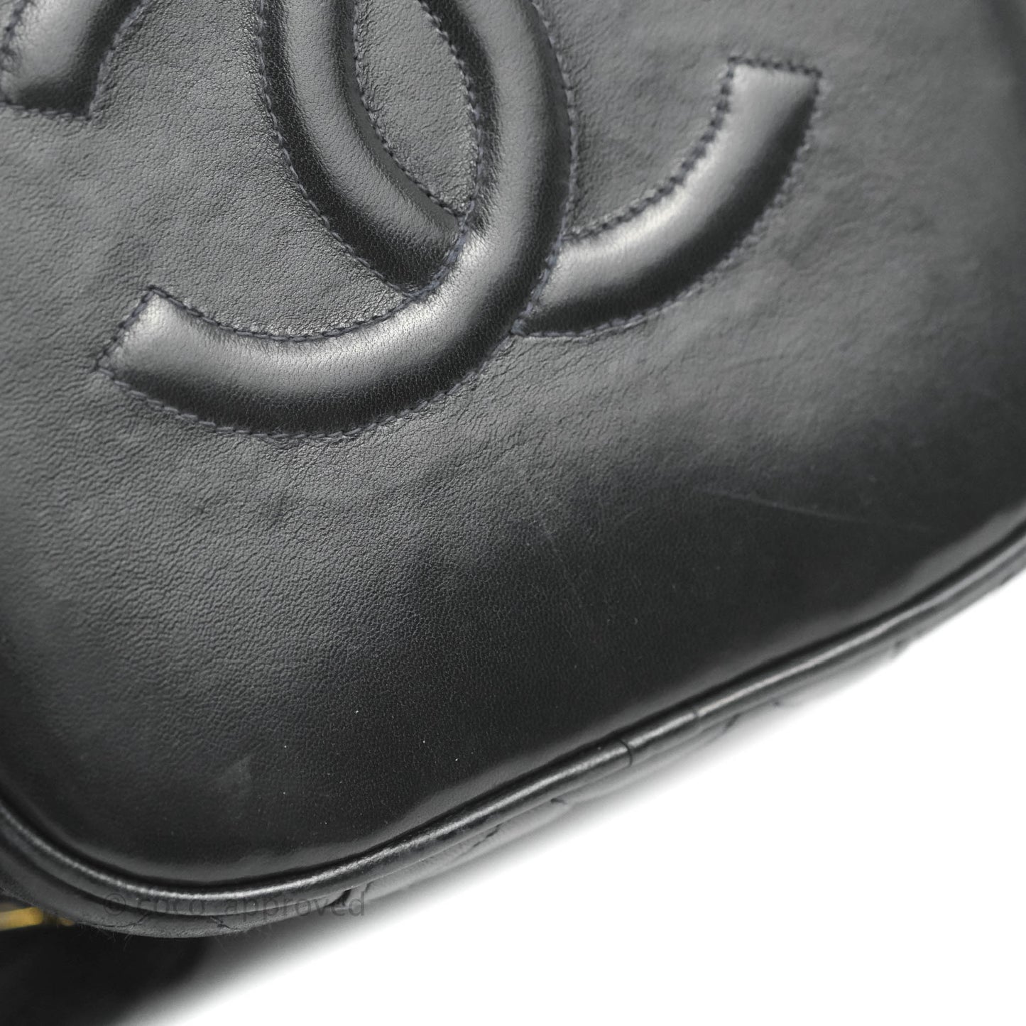 Chanel Vintage Vanity Case Very Dark Navy Lambskin