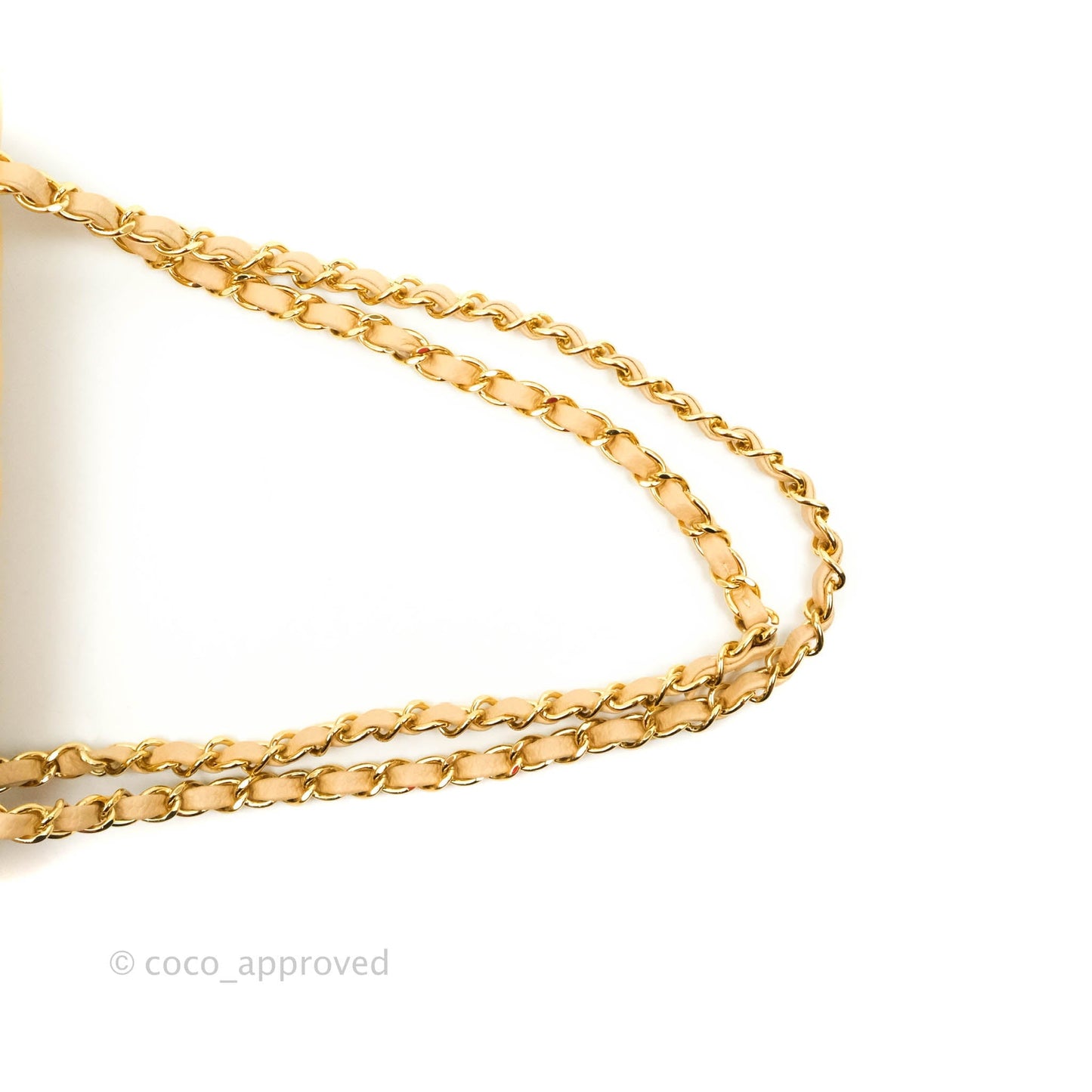 Chanel Small Classic Quilted Flap Beige Caviar Gold Hardware