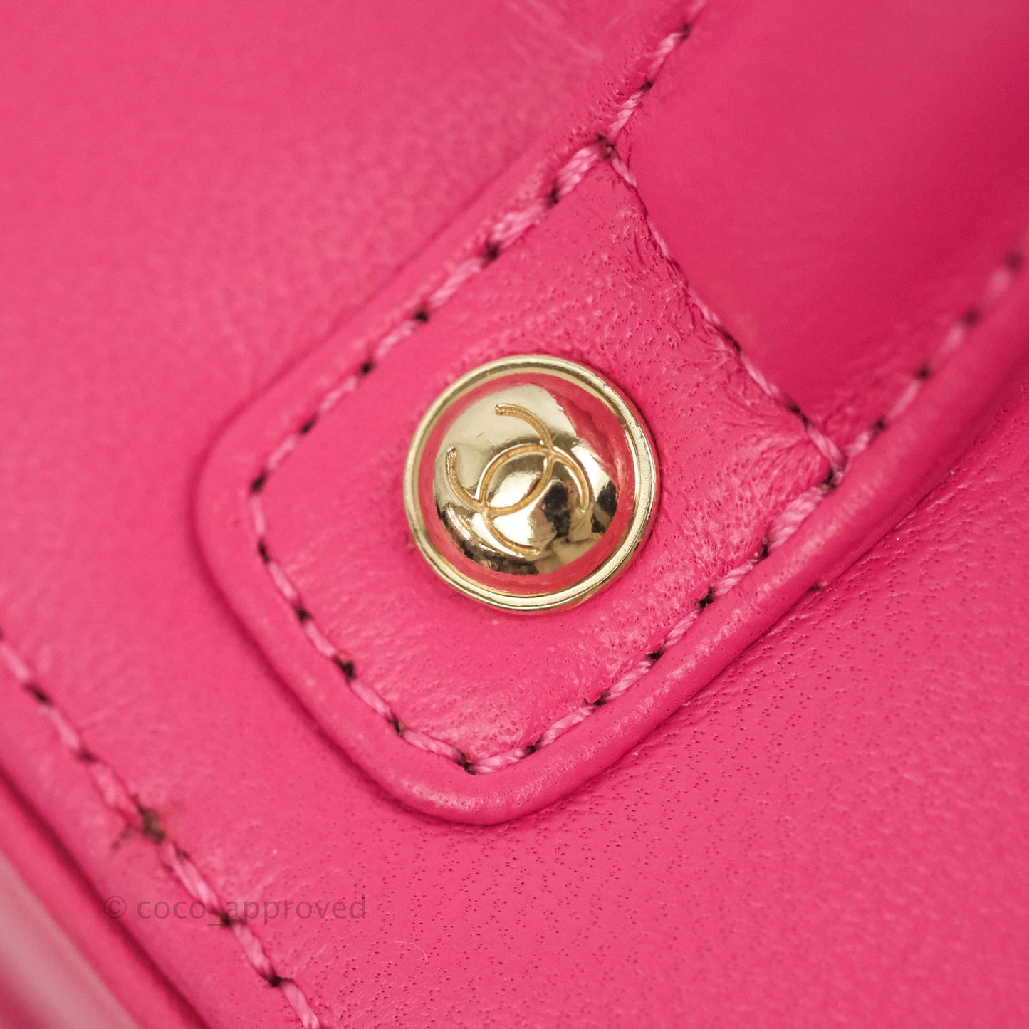 Chanel CC Mania Vanity Case Pink Lambskin Gold Hardware