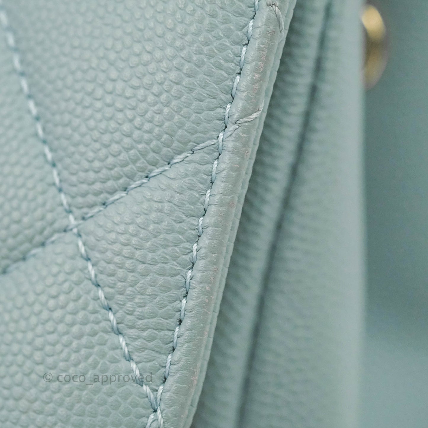 Chanel Quilted Small Business Affinity Flap Blue Caviar Gold Hardware