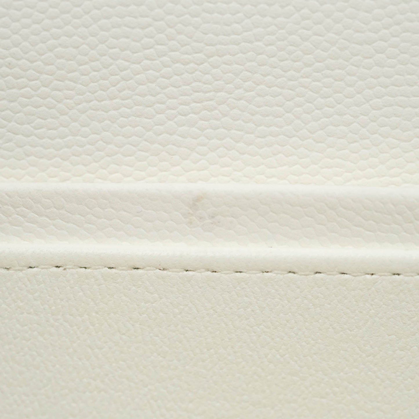 Chanel Chevron M/L Medium Double Flap White Caviar Gold Hardware