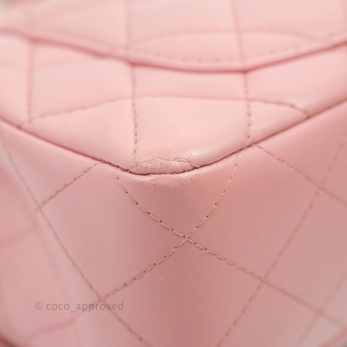 Chanel Quilted Mini Rectangular Flap Pink Lambskin Gold Hardware