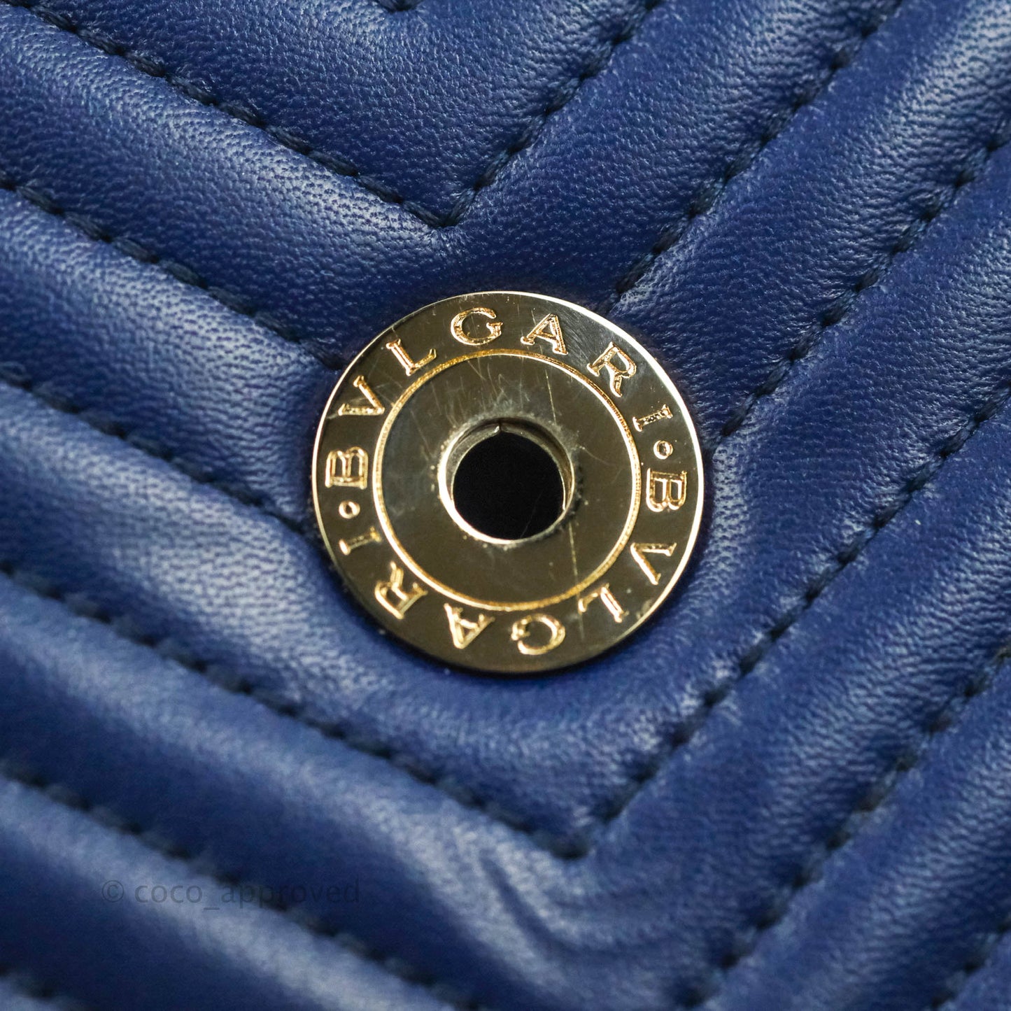Bvlgari Small Quilted Scaglie Serpenti Forever Shoulder Bag in Blue