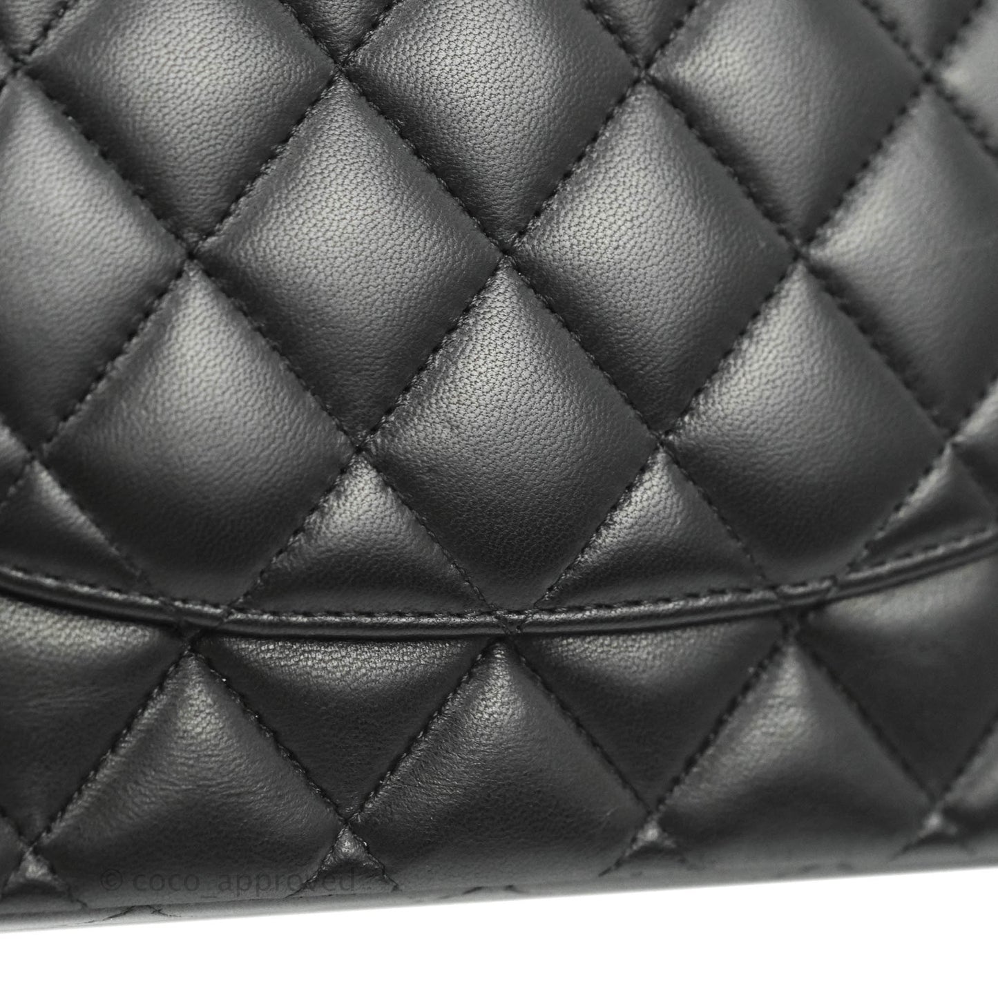 Chanel Classic M/L Medium Double Flap Black Lambskin Gold Hardware