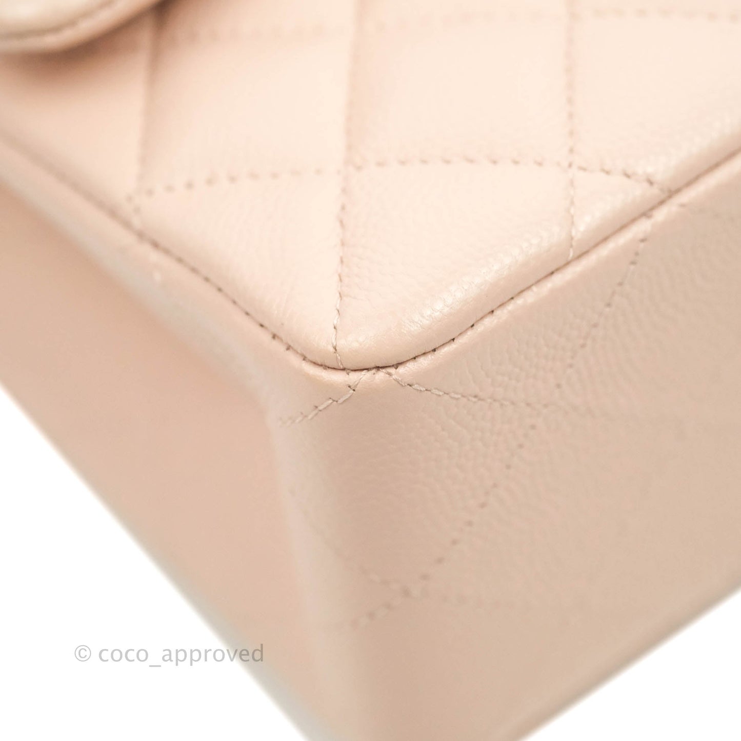 Chanel Small Classic Quilted Flap Rose Clair Pink Caviar Gold Hardware 21C