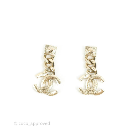 Chanel Crystal CC Drop Earrings 22B