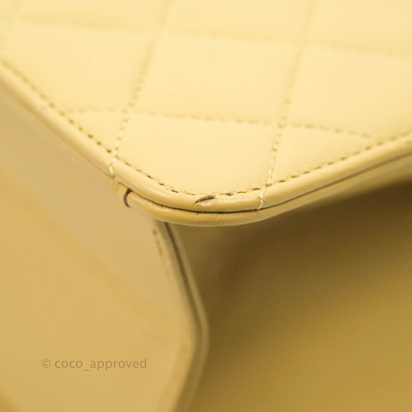 Chanel Vintage Single Flap Beige Lambskin 24K Gold Hardware