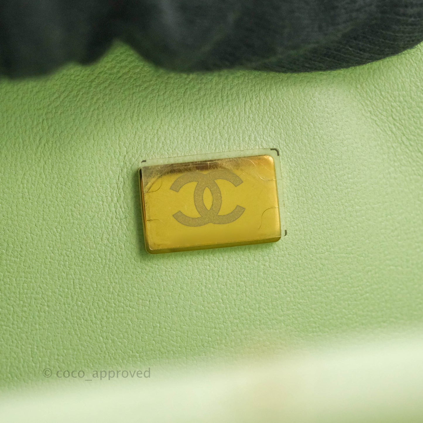 Chanel Classic M/L Medium Flap Quilted Avocado Green Caviar Gold Hardware