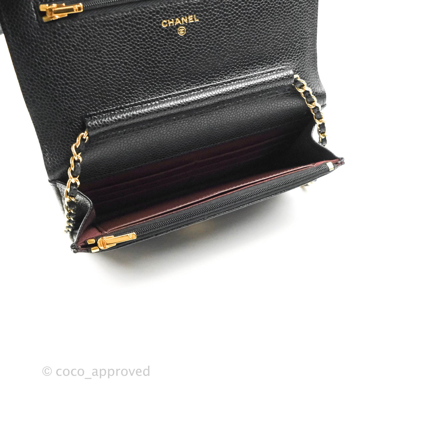 Chanel Quilted Classic WOC Black Caviar Gold Hardware