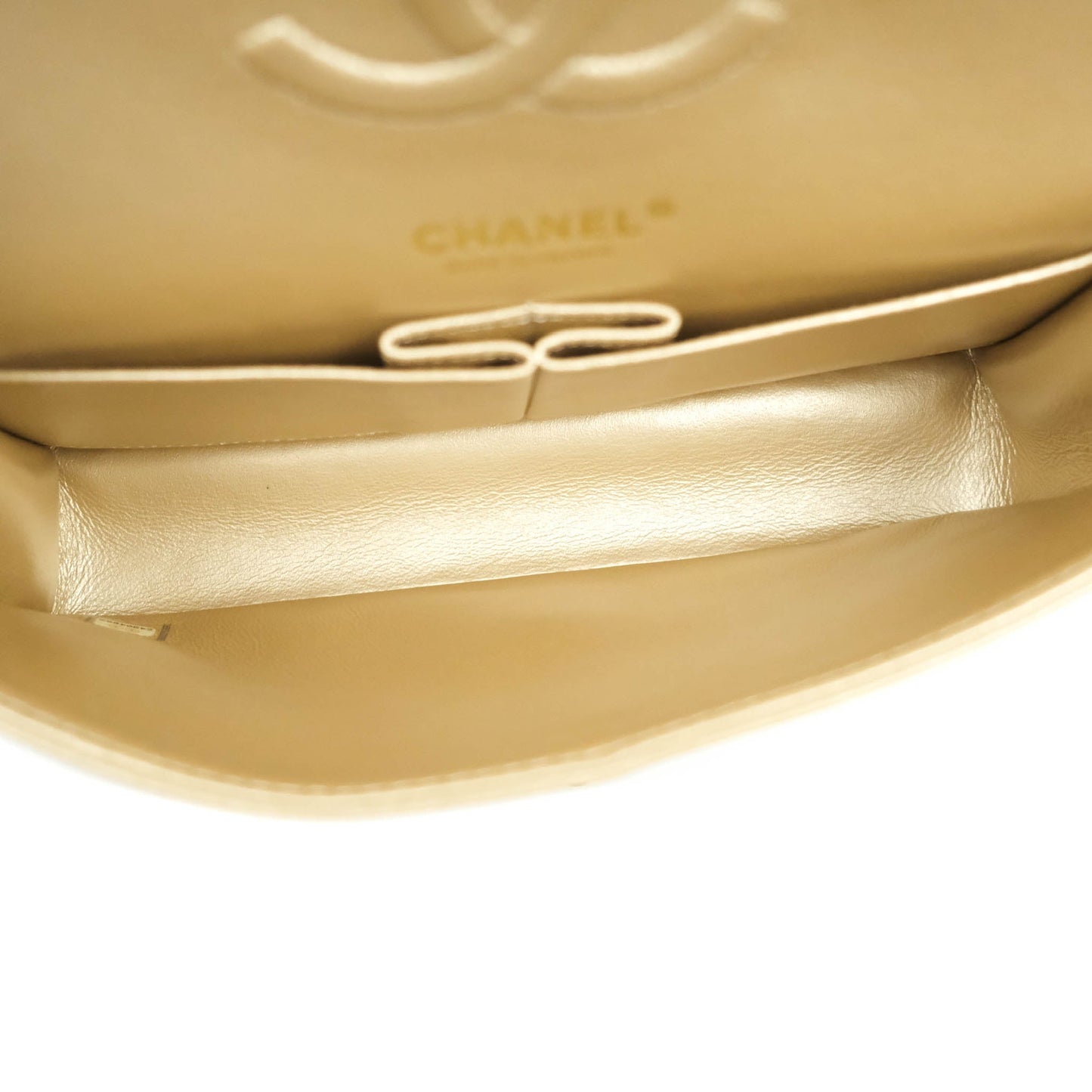 Chanel Classic M/L Medium Double Flap Woven Reed Aged Gold Hardware