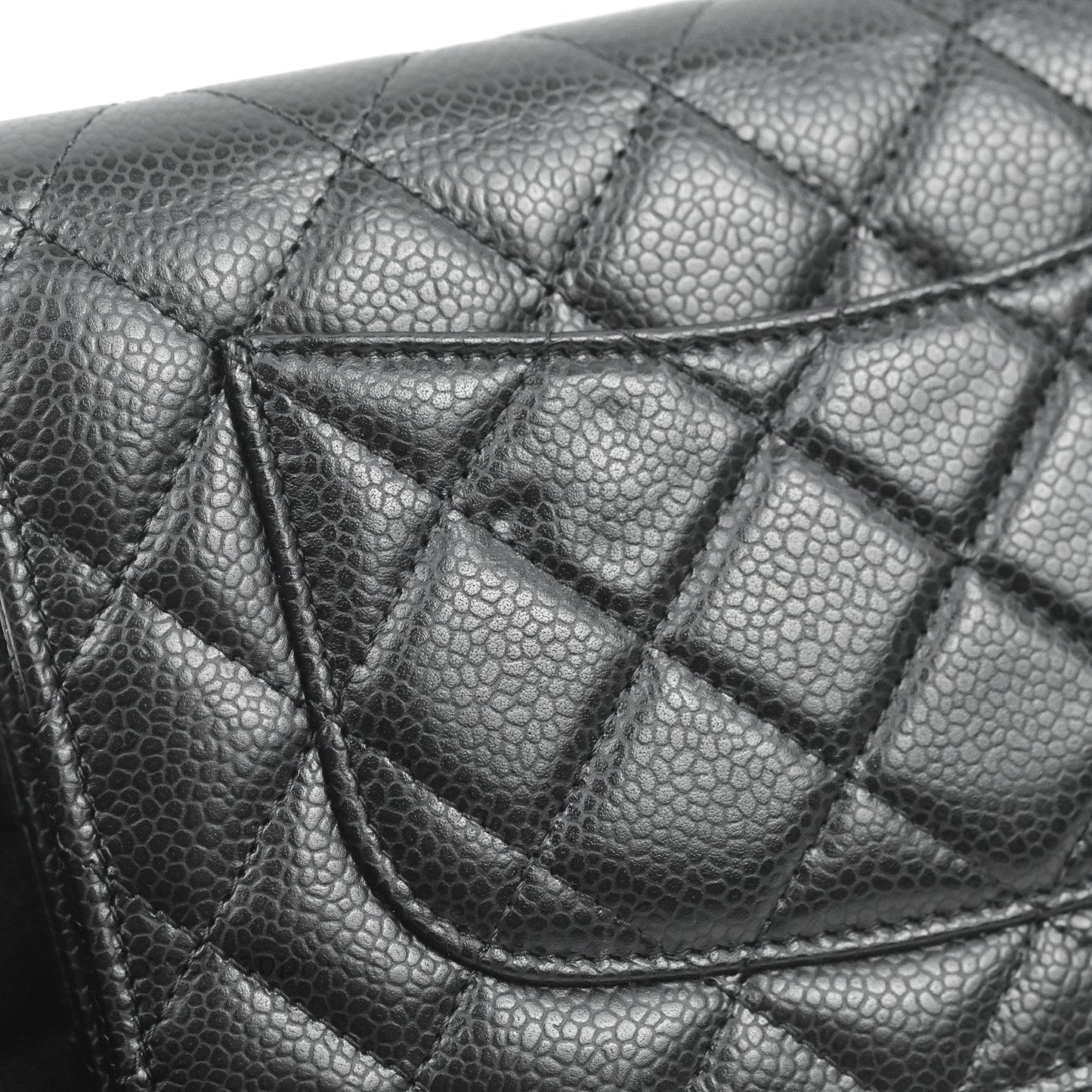 Chanel Quilted WOC Black Caviar Gold Hardware