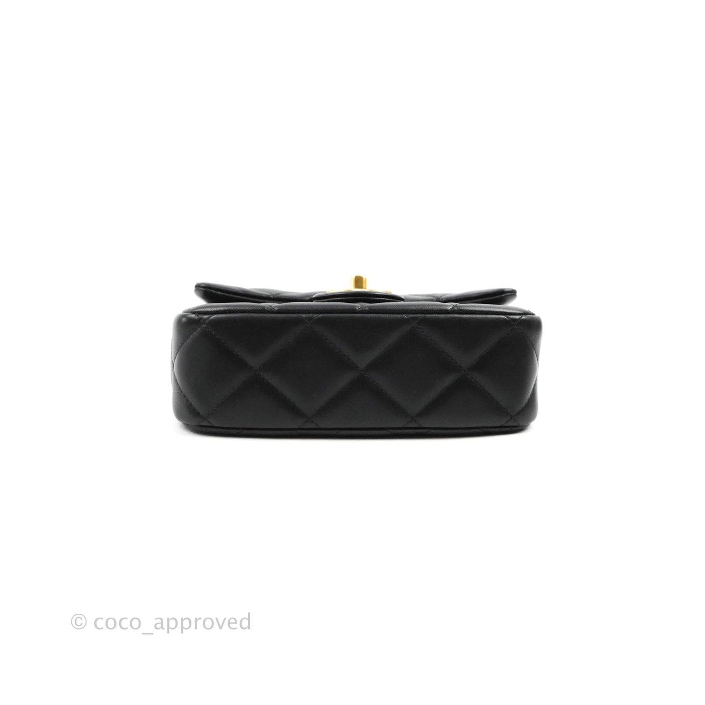 Chanel Quilted My Perfect Mini With Pearl Black Lambskin Gold Hardware