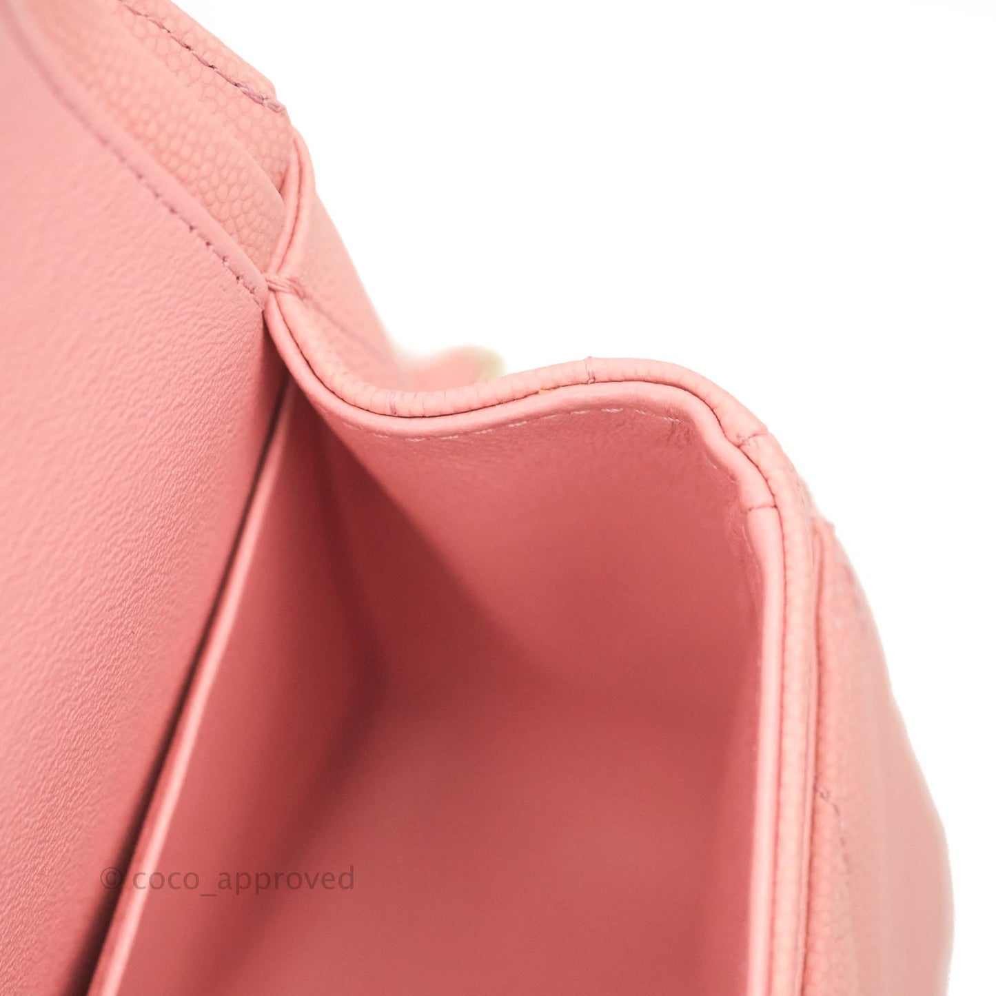 Chanel Classic Chevron S/M Small Double Flap Pink Caviar Gold Hardware