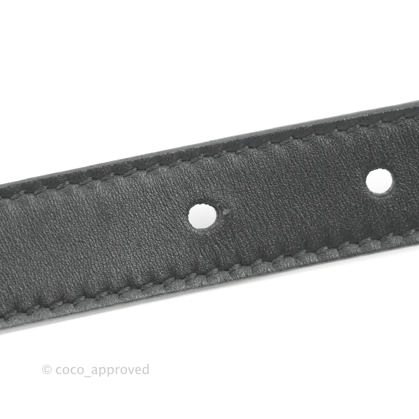 Gucci Black Calfskin Double GG 20mm Belt 80 32