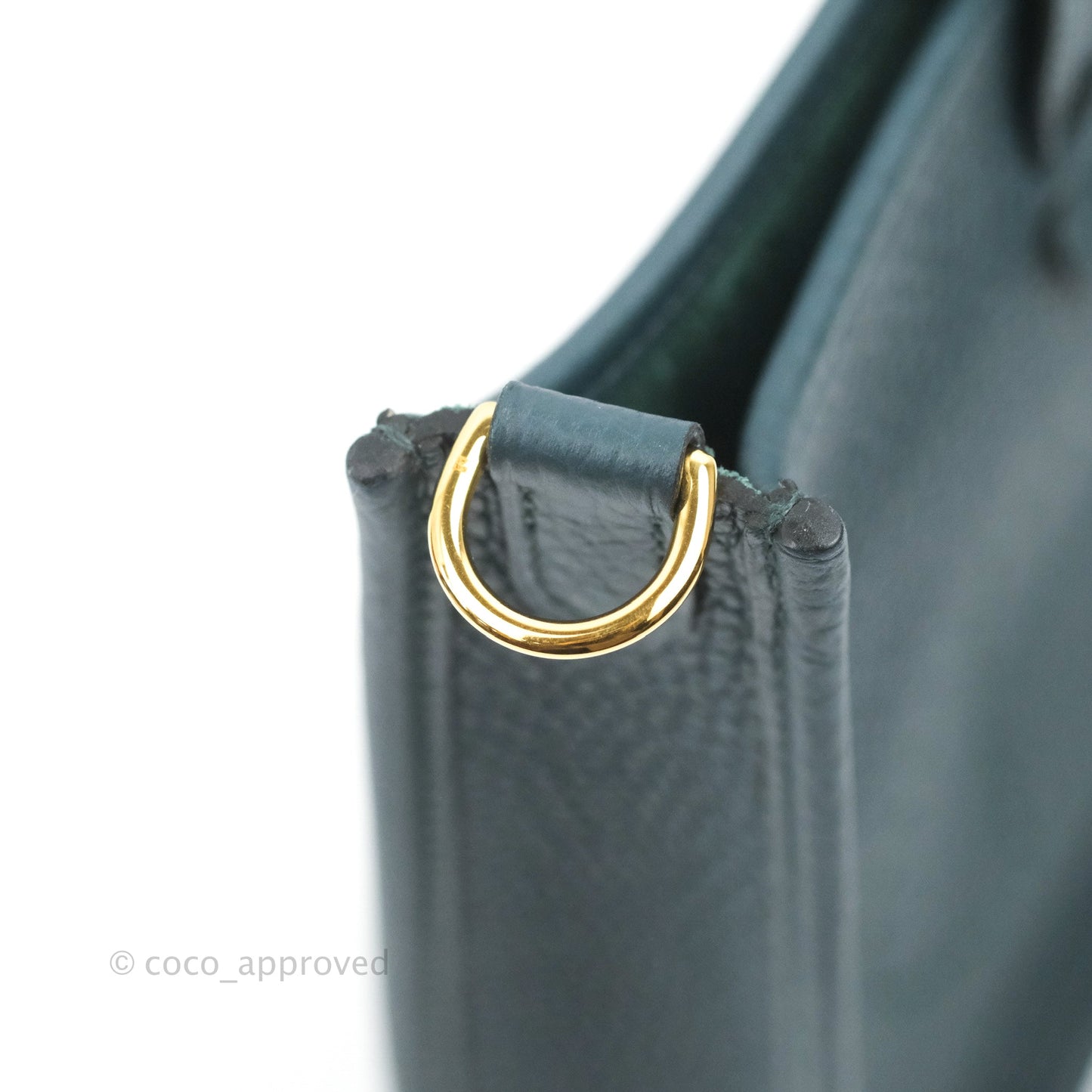 Hermès Mini Evelyne 16 Vert Cypress Clemence Gold Hardware