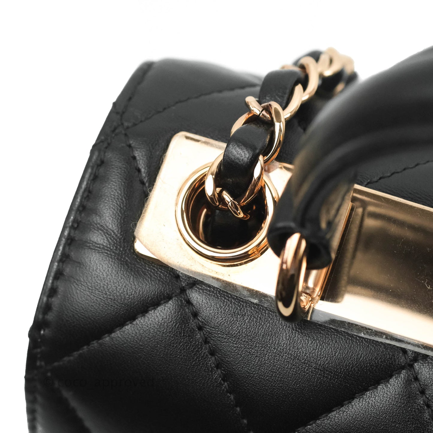 Chanel Trendy CC Small Black Lambskin Rose Gold Hardware