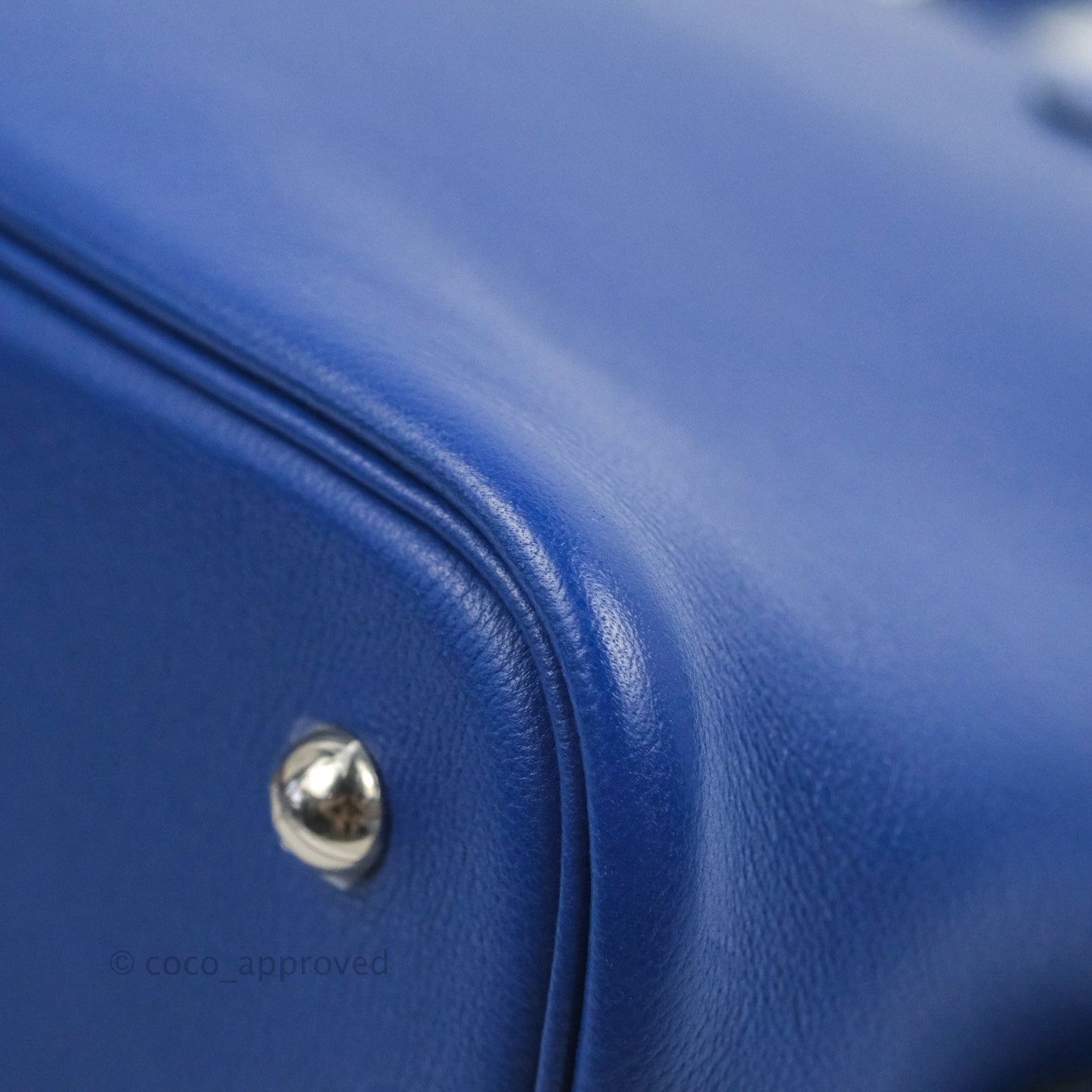 Hermès Bolide 1923 31 Bleu Royal Evercolor Palladium Hardware