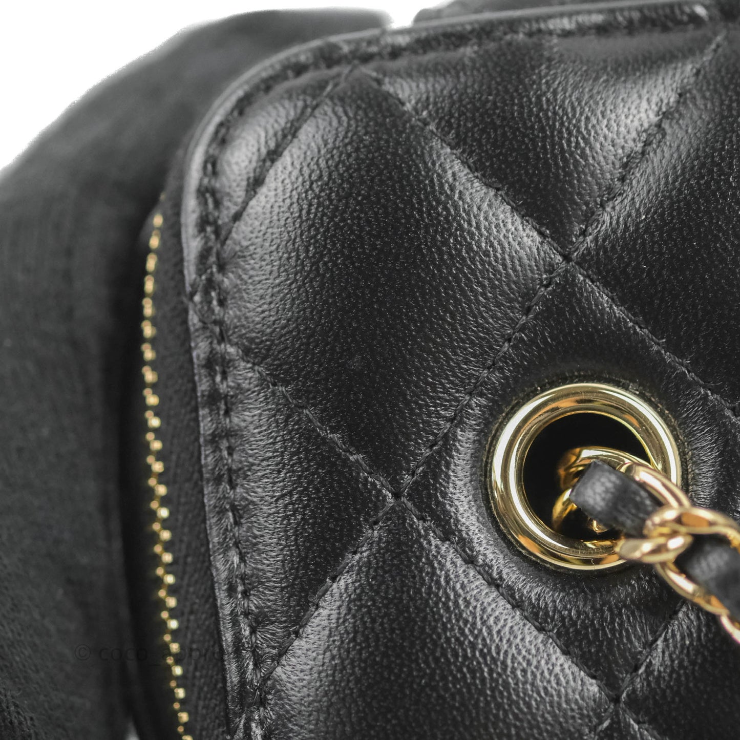 Chanel Classic Vanity with Chain Black Lambskin Gold Hardware